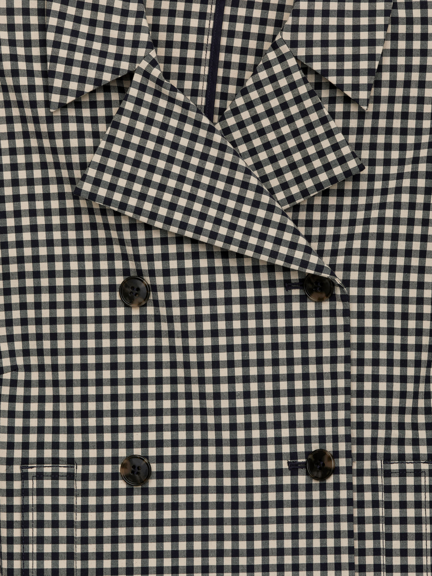 Double-Breasted Blazer - Dark Blue/Beige - Regular fit - Women - StillMedia/DescriptiveDetail - 2