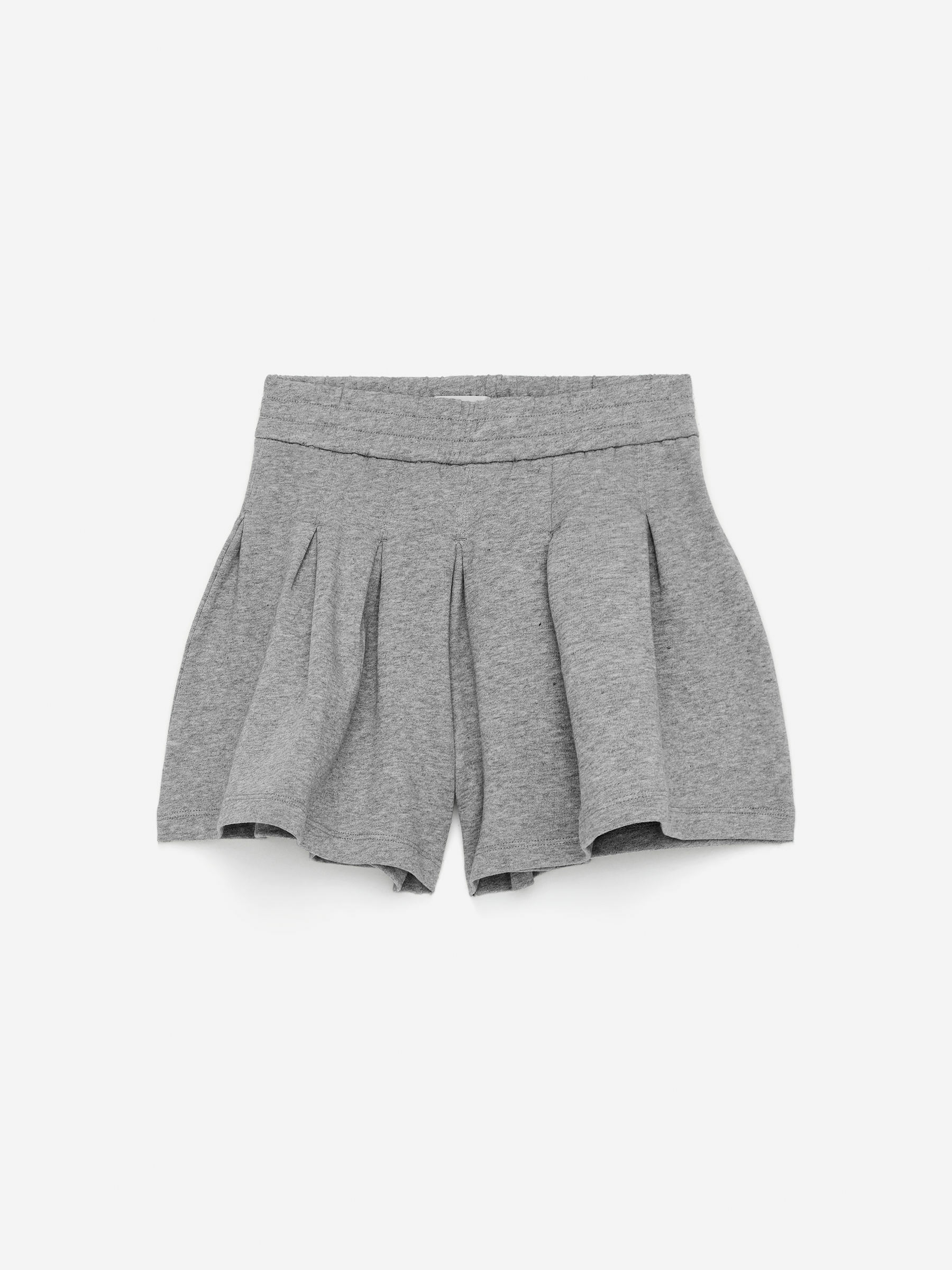 Pleated Skirt-Shorts-#B9BABC-14733