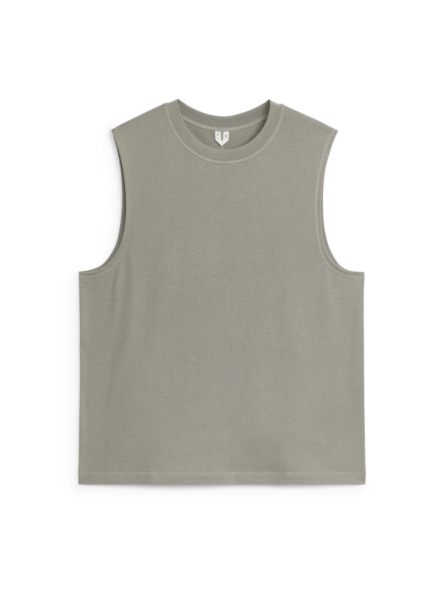 Active Mesh Tank Top-#7F7A72-6688