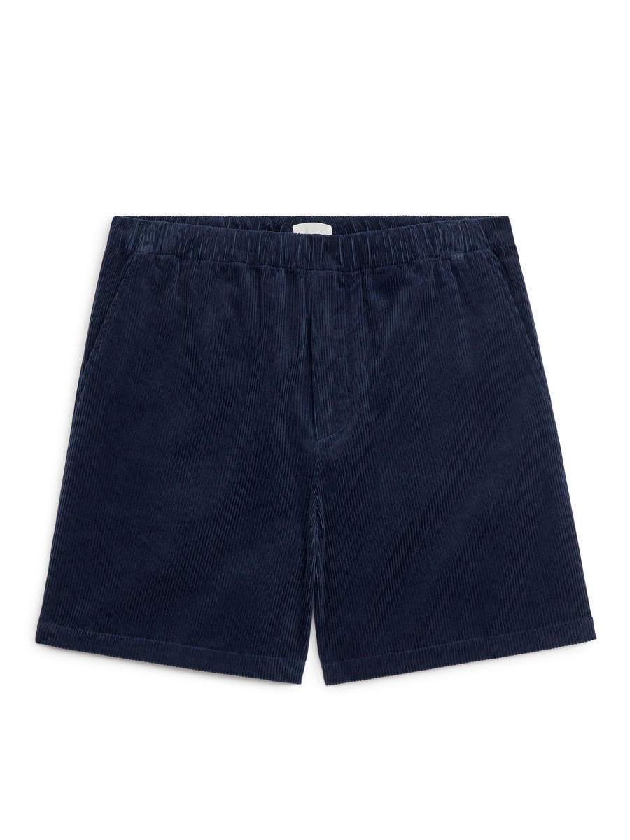 Cord-Shorts - Dunkelblau - Regular Fit - Men - 1225360001