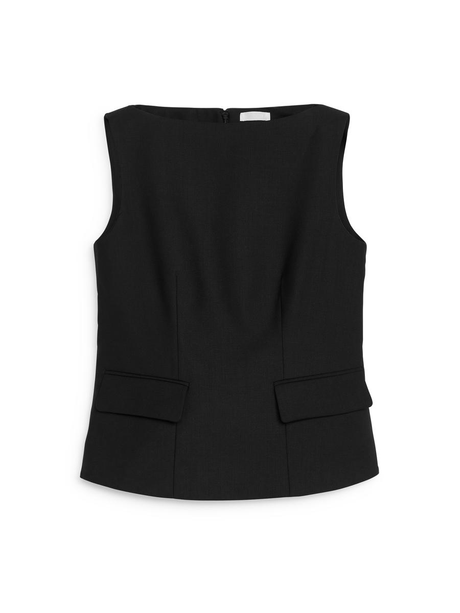 Boat-Neck Vest-#272628-13229