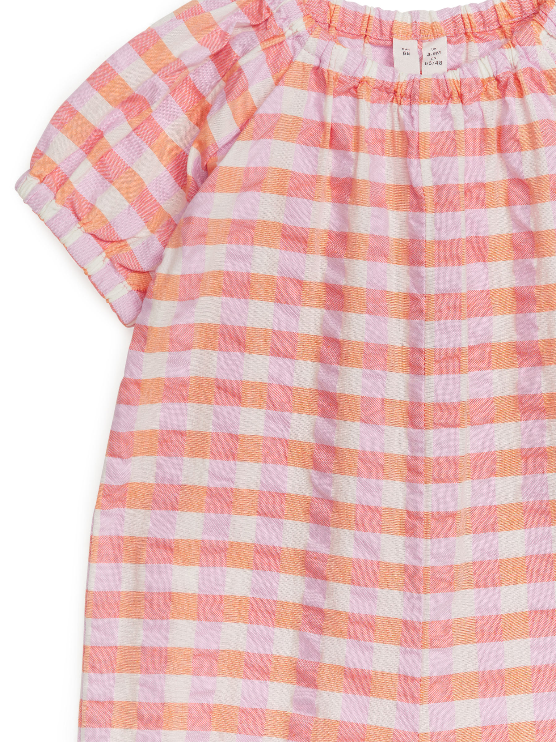 Pelele de sirsaca - Naranja/cuadros - Corte holgado - Children - StillMedia/DescriptiveDetail - 1