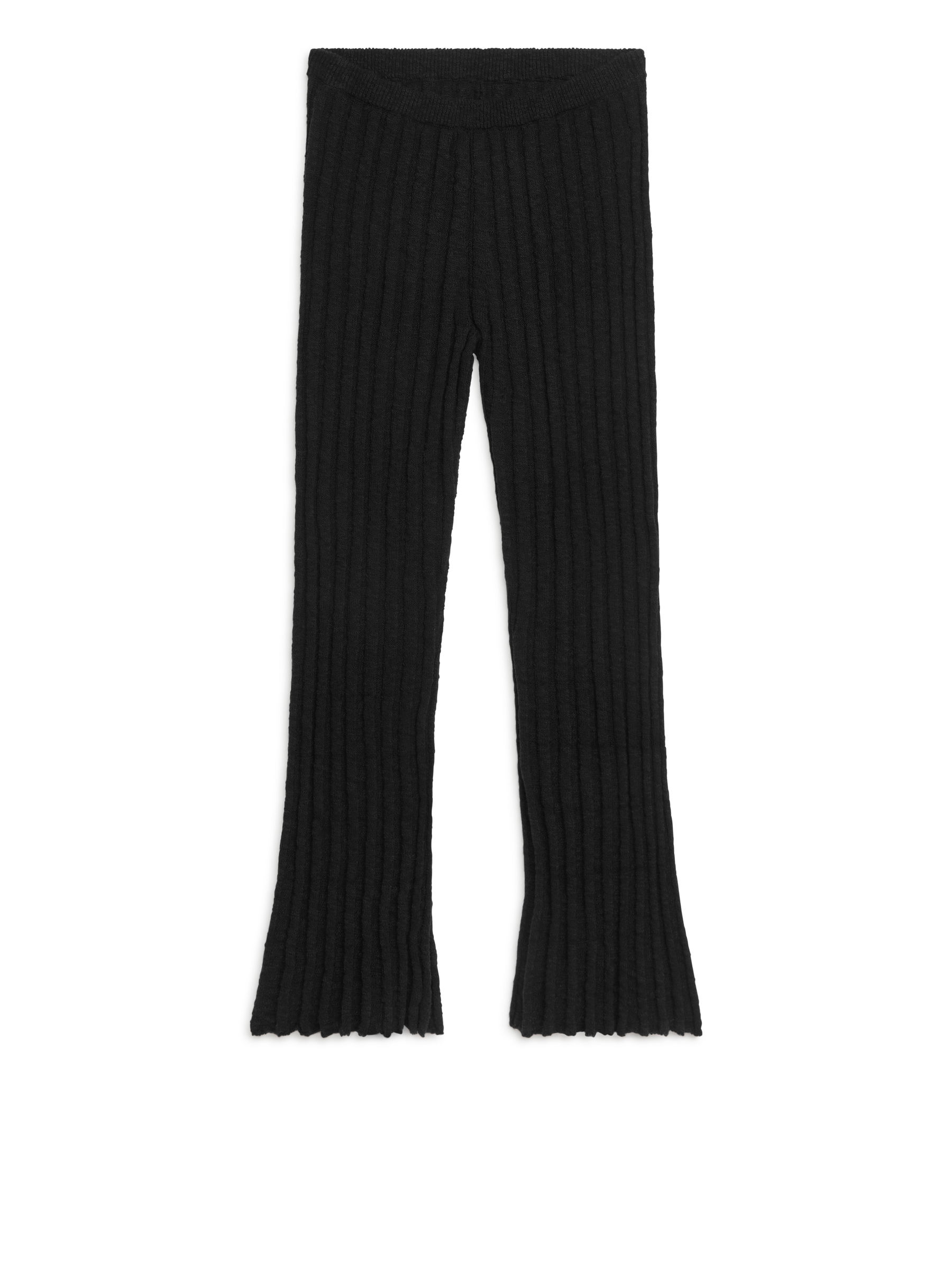 Ribbed Bouclé Trousers-#272628-12178