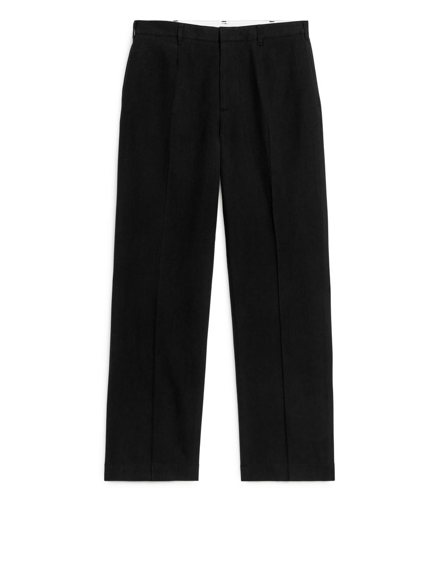 Tailored Wide-Fit Trousers-#272628-7514