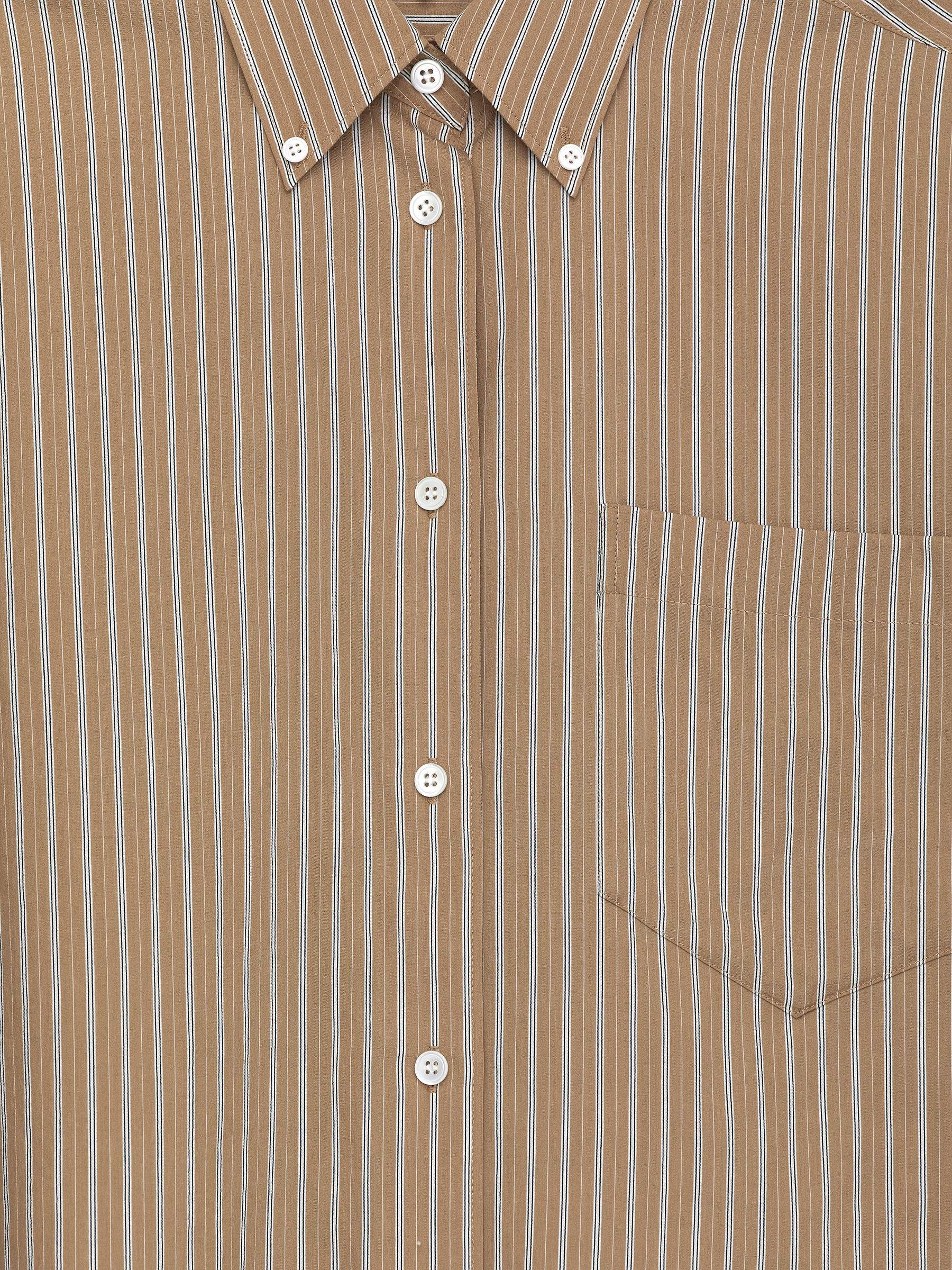 Chemise en coton et soie - Beige/Rayures - Oversized - Femme - StillMedia/DescriptiveDetail - 1