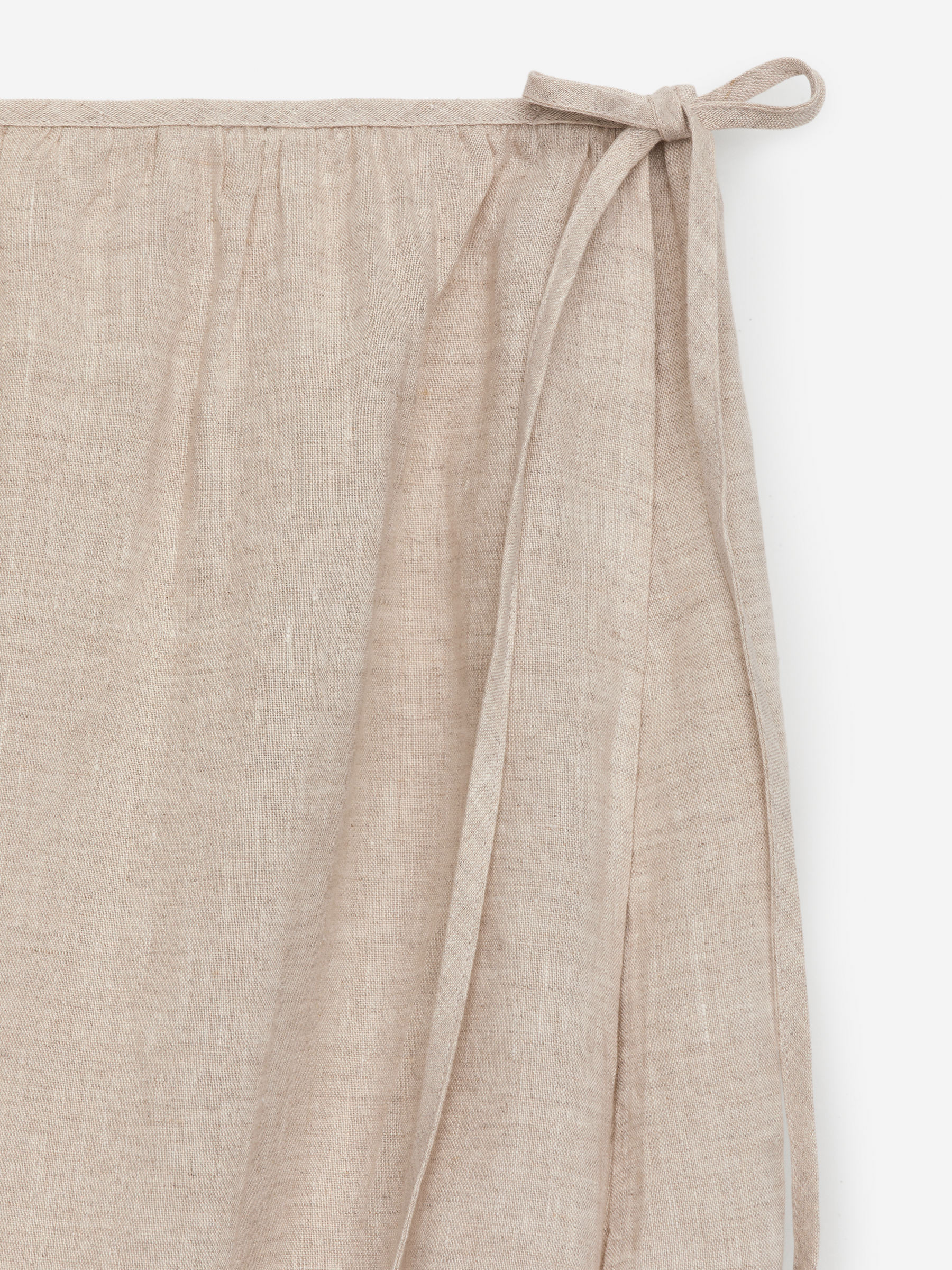 Linen Wrap Skirt - Beige - Regular fit - Women - StillMedia/DescriptiveDetail - 1