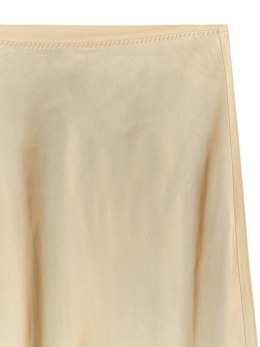 Maxi Satin Skirt - Beige - Regular fit - Women - 1157074007