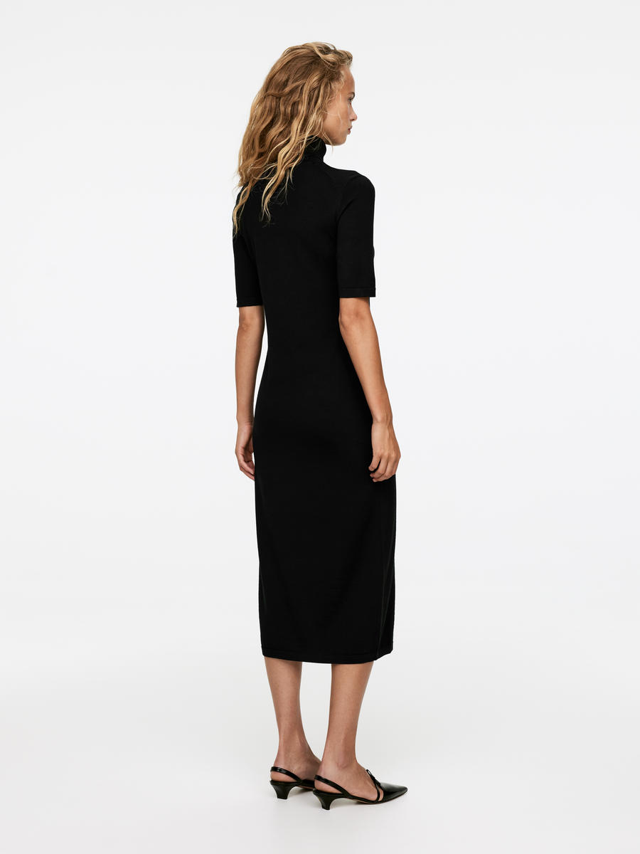 Midi Merino Dress-#272628-13584