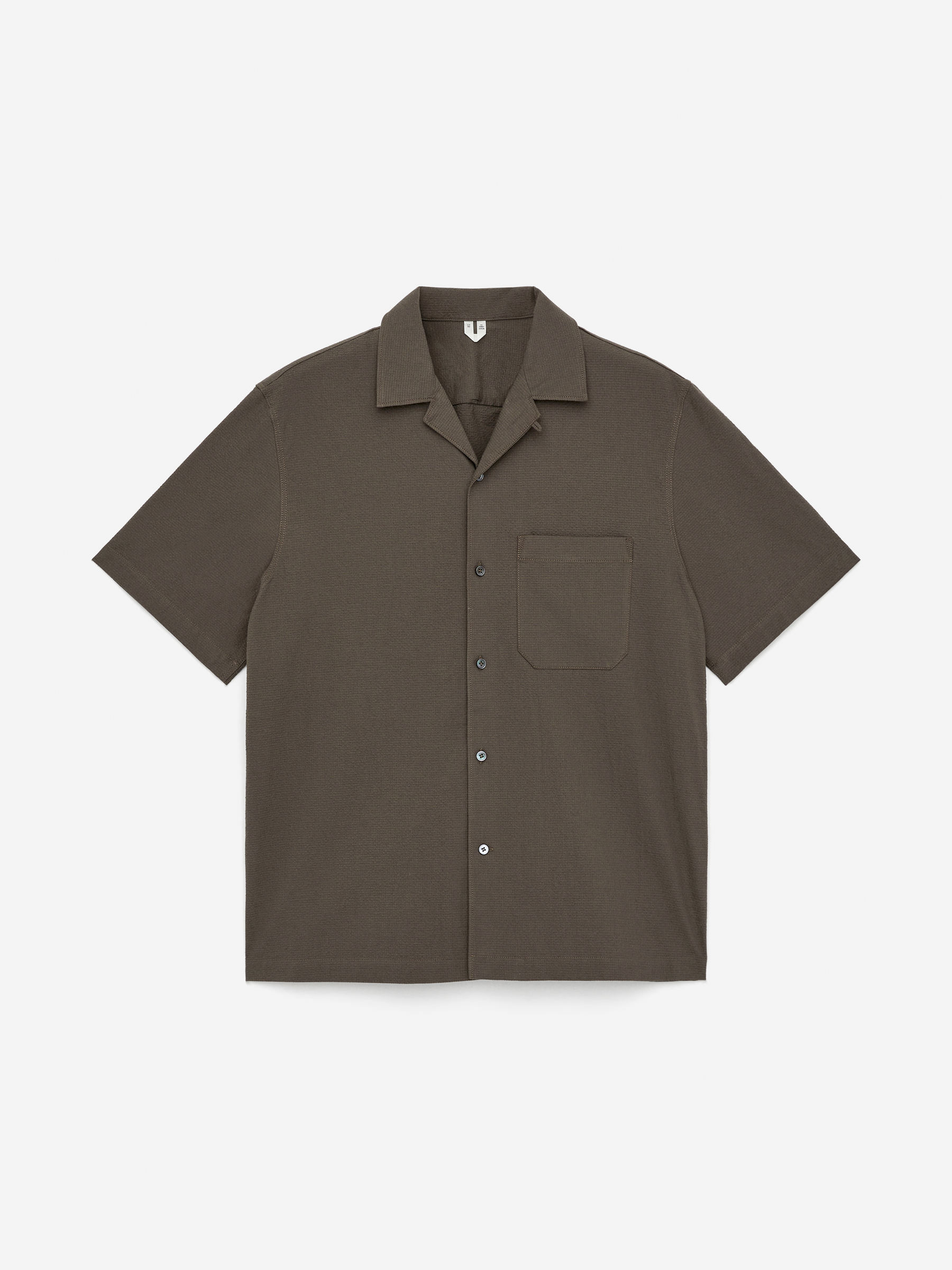 Resortskjorta i bäckebölja-#6C655F-15584