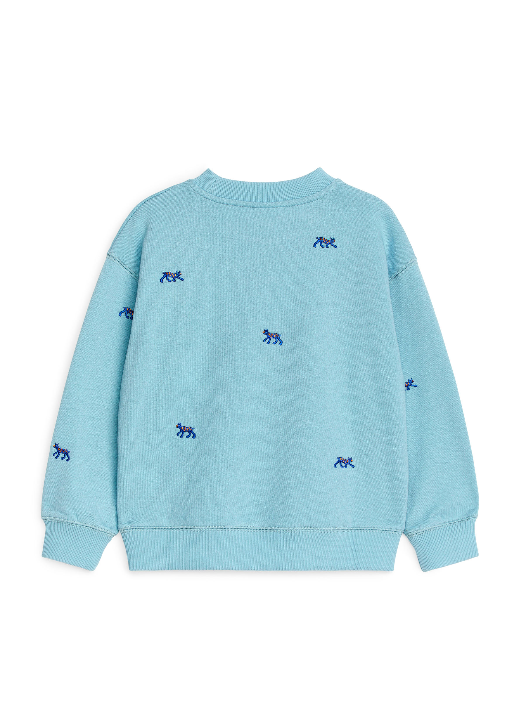Sweatshirt mit Stickerei - Blasses Türkis/Luchs - Regular Fit - Kinder - 1138746008