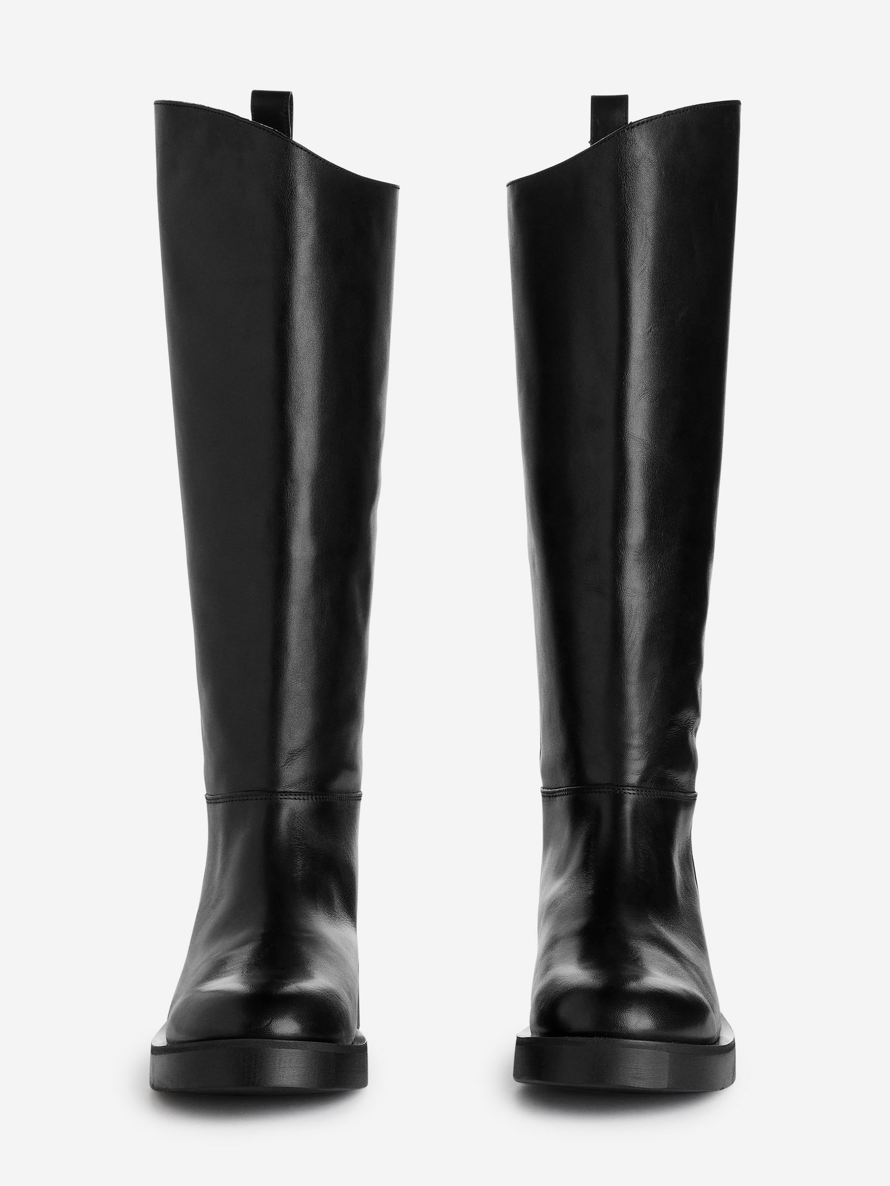 Reitstiefel aus Leder-Schwarz-5706
