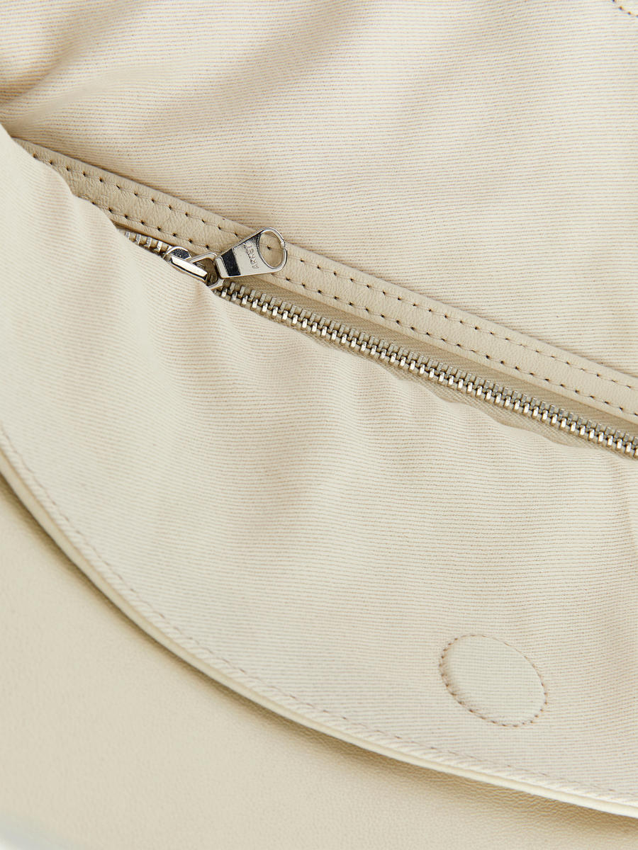 Curved Leather Bag - Off White - Women - 1220111001