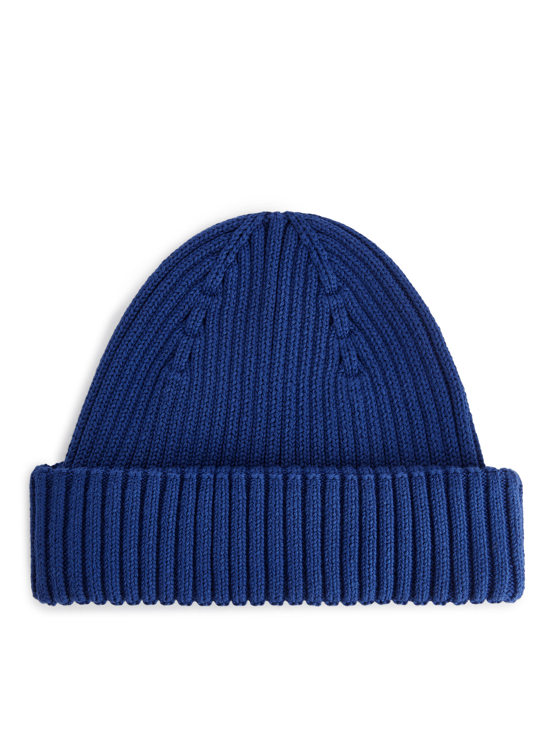 Gerippte Baumwoll-Beanie-#3C4372-11948