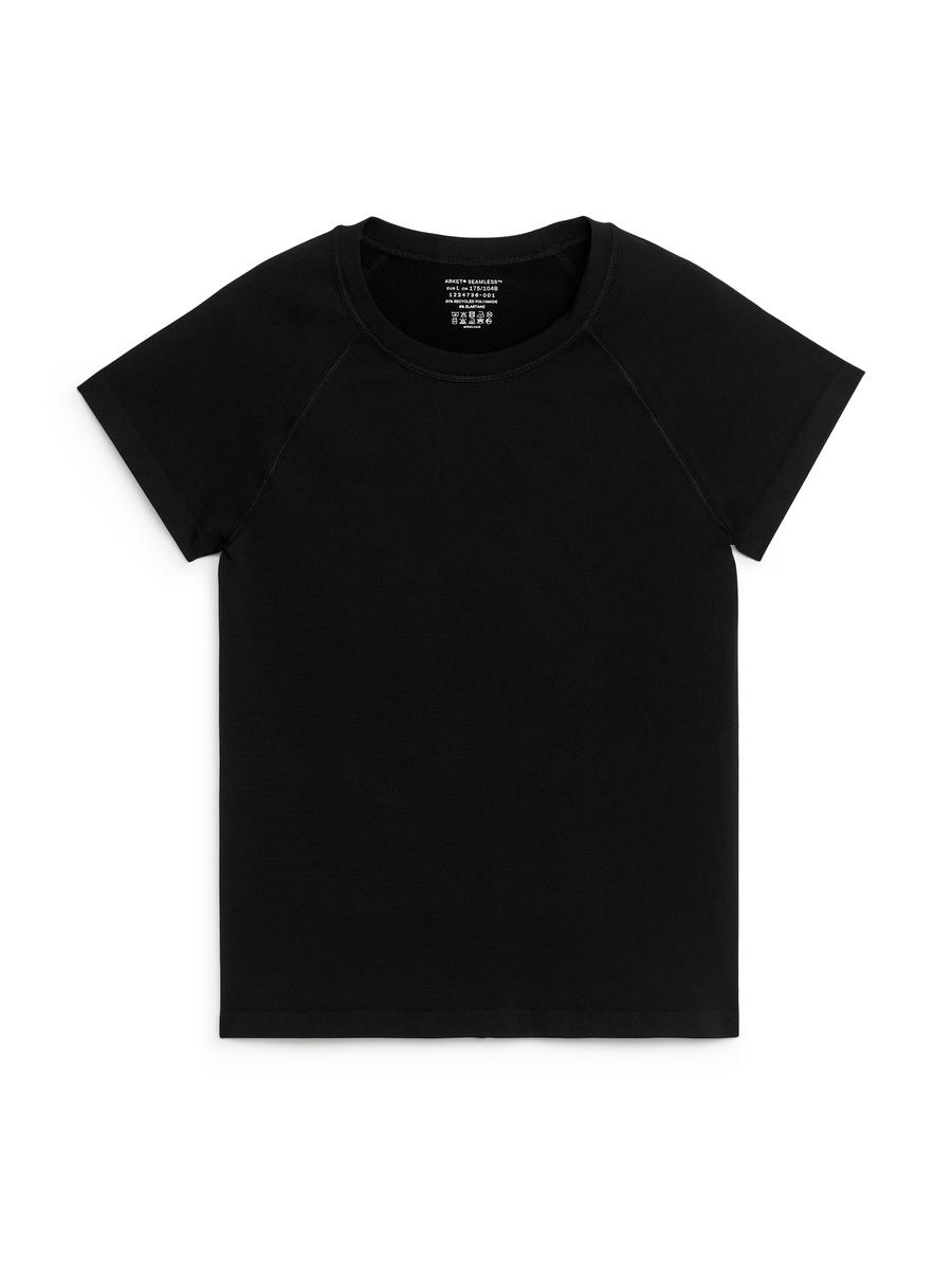 Seamless Fitted T-Shirt - Black - Regular fit - Women - 1224736001