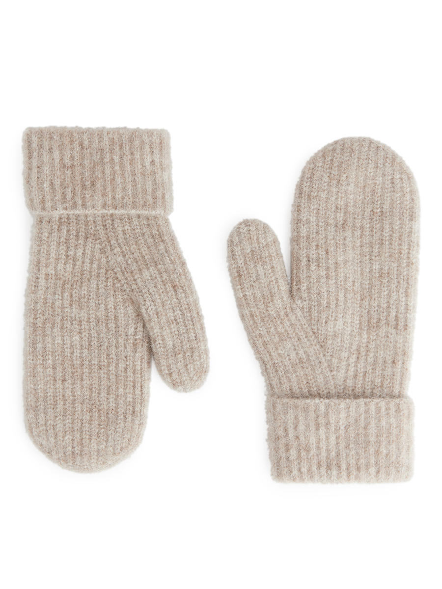 Wool-Alpaca Blend Mittens-#706248-5793