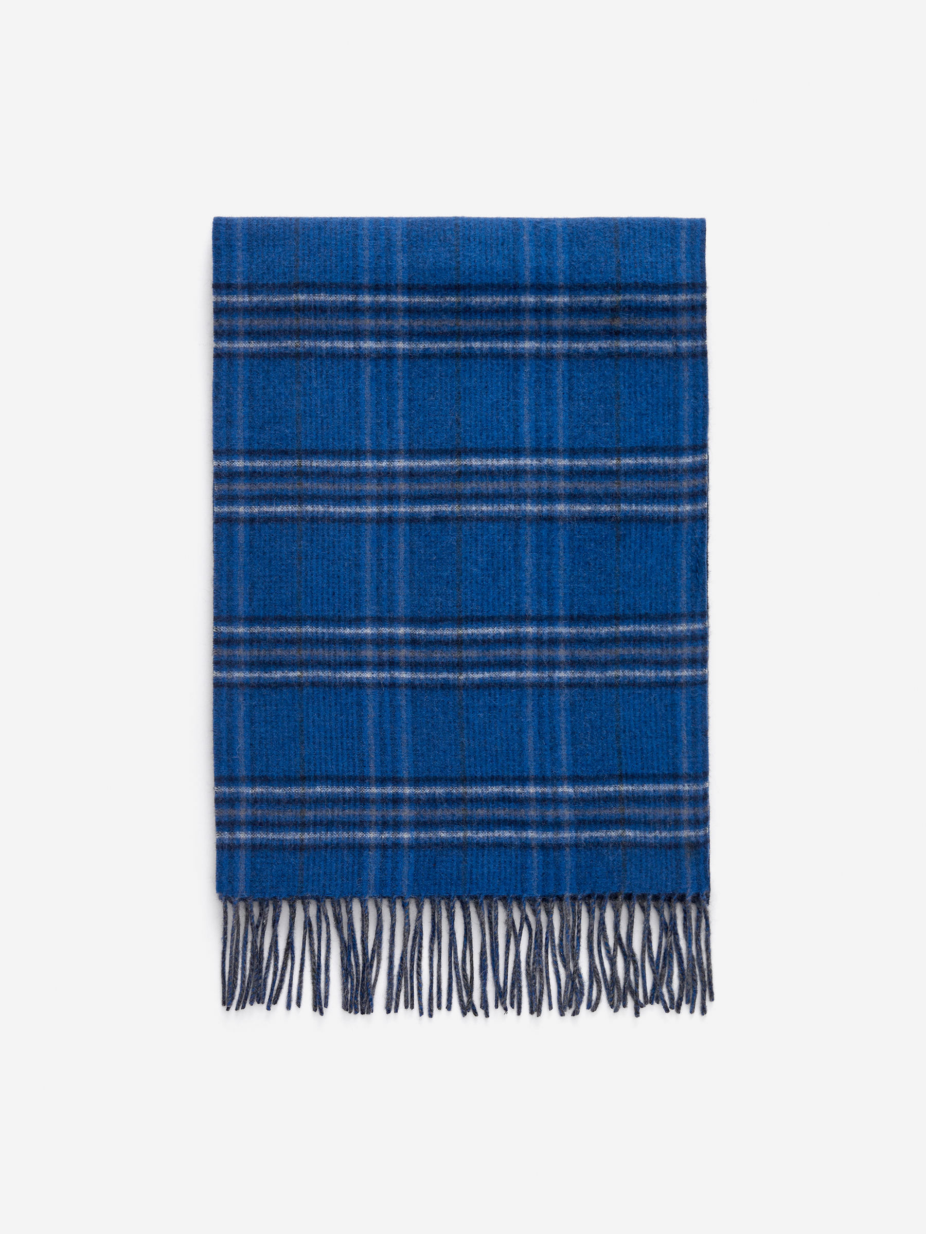 ARKET and Barbour Wool Scarf - Blue/Checkered - Men - StillMedia/DescriptiveStillLife - 2
