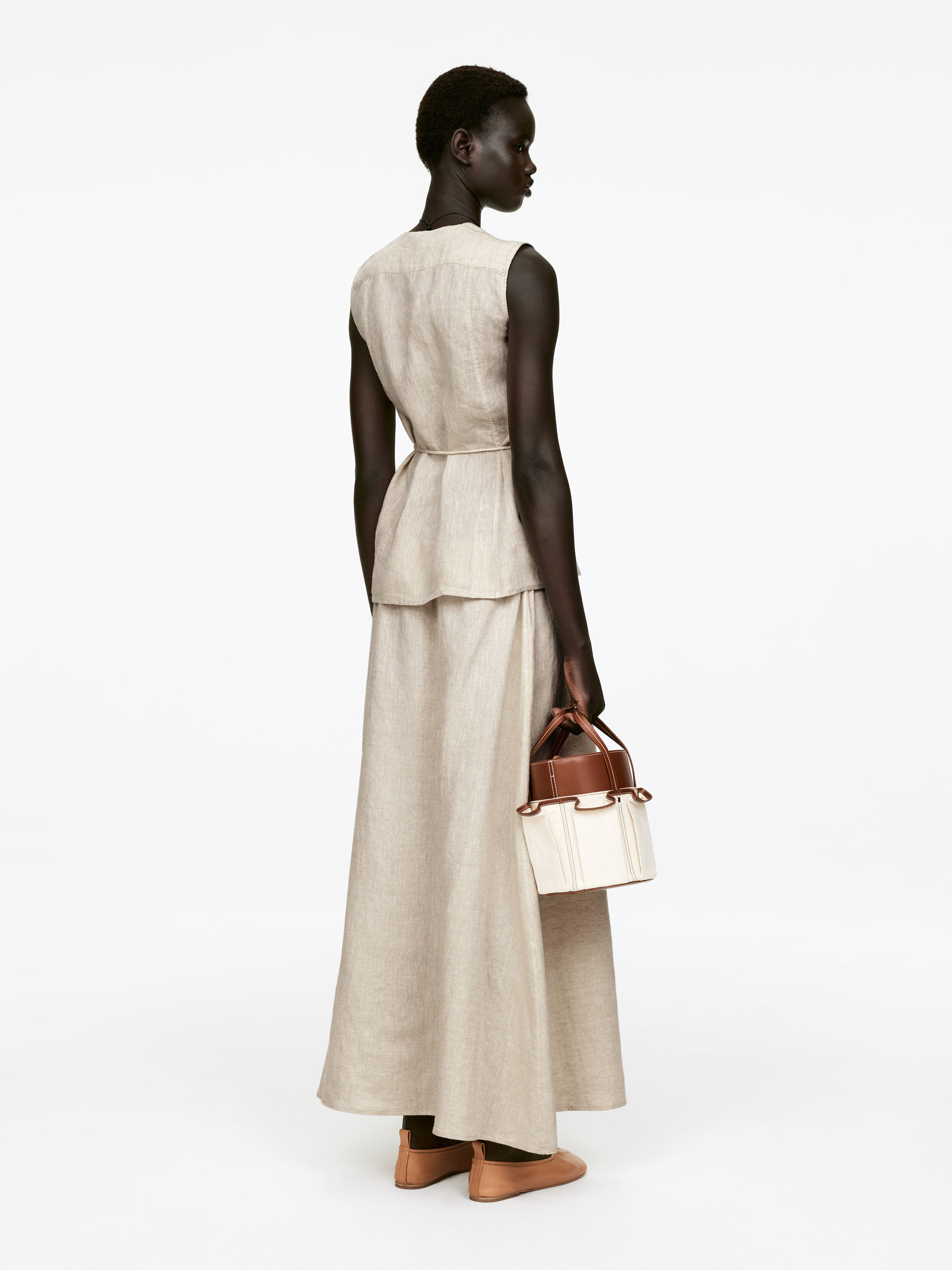 Linen Wrap Top - Beige/Undyed - Regular fit - Women - StillMedia/Lookbook - 5