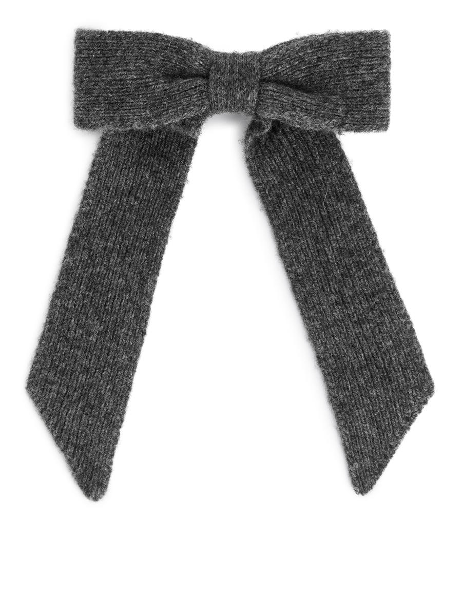 Knitted Bow-#48474B-13100