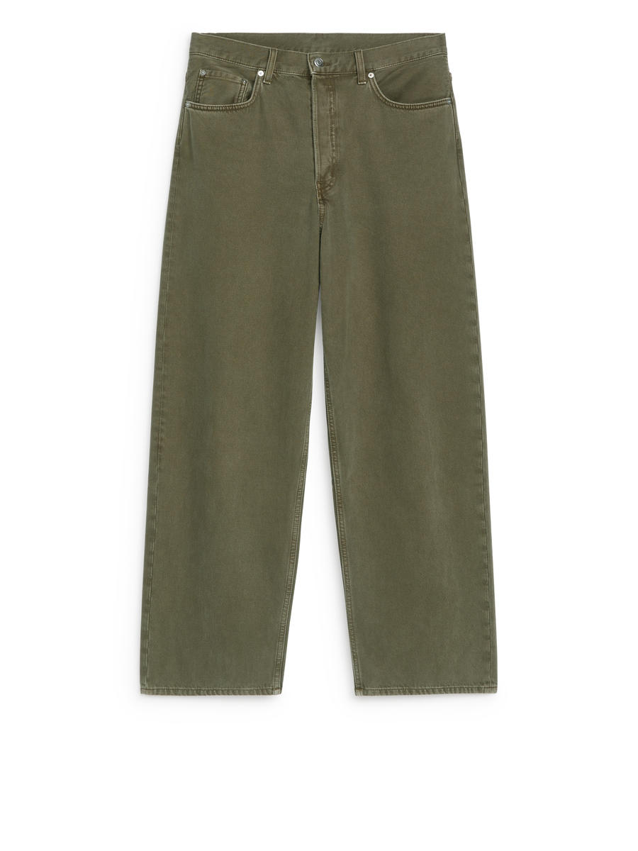 Khaki green jeans womens best sale