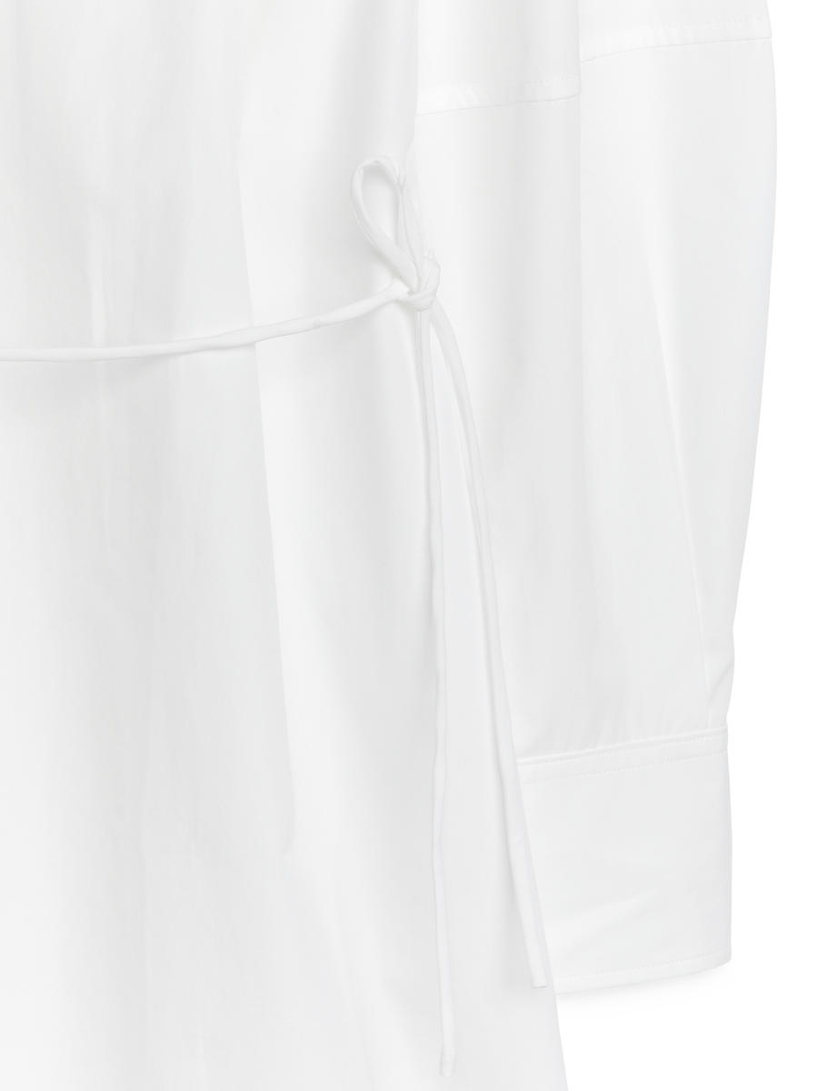 Wrap Shirt Dress - White - Regular fit - Women - 1220418003