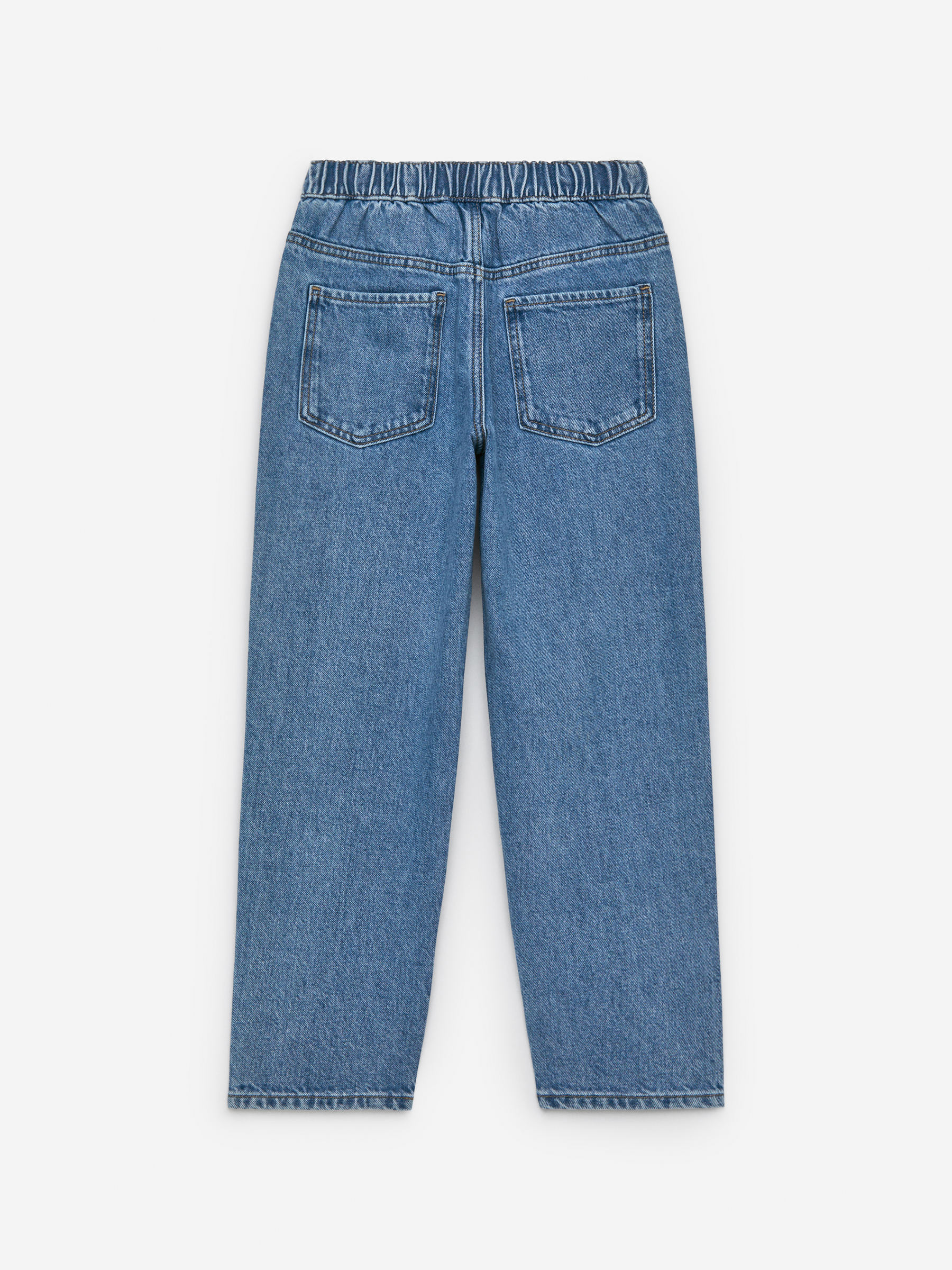 Pull-On Denim Trousers-#496496-14586