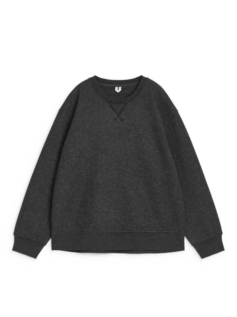 Relaxed Wool Jumper-#5F5C5D-13158