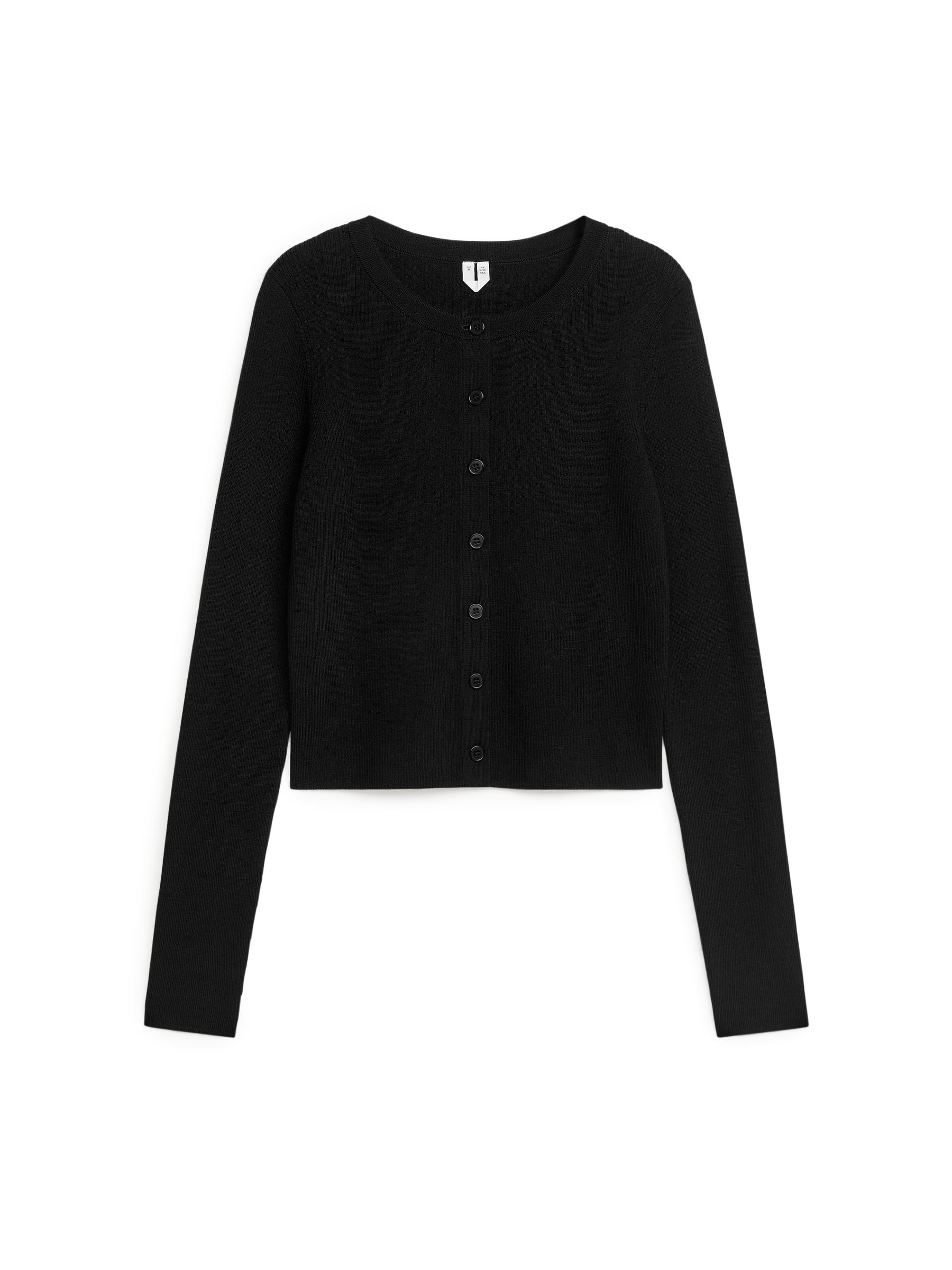 Cropped Wool Cardigan-#272628-2921