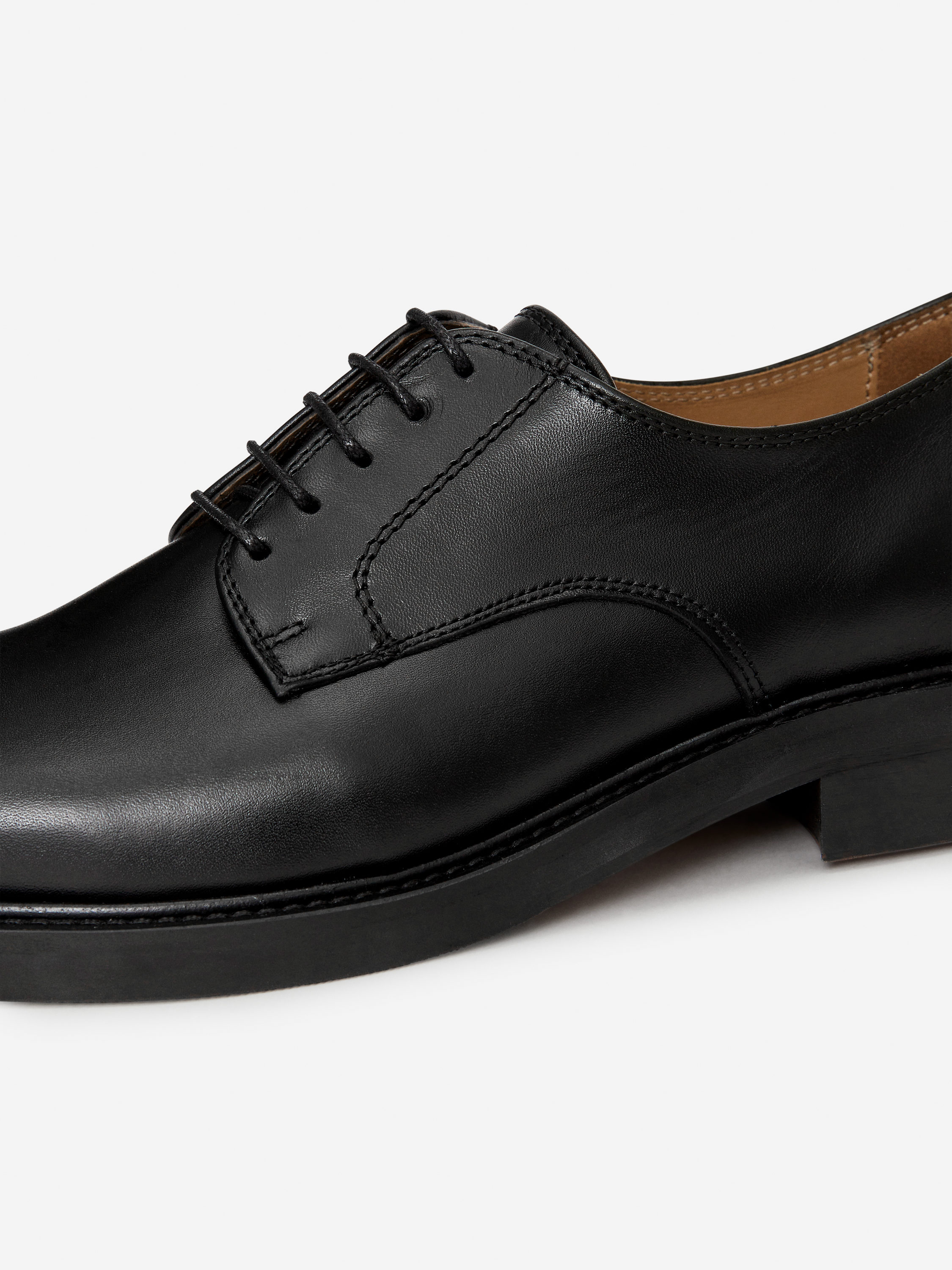 Leather Derby Shoes – Black – Men – ARKET DK