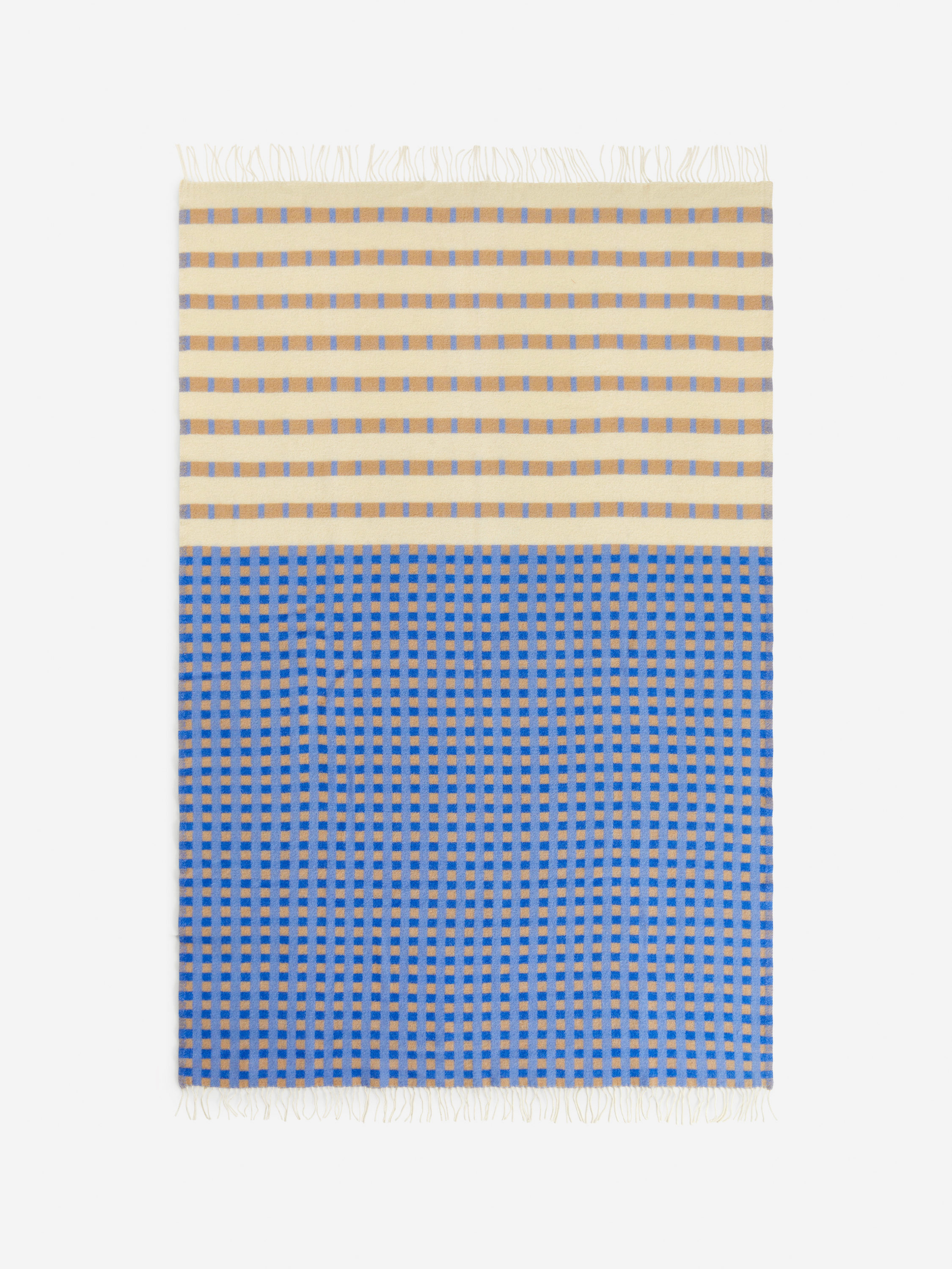 ARKET Klippan Blanket 青 Klippan Wool Blanket – Blue/Beige – Homeware – ARKET NL