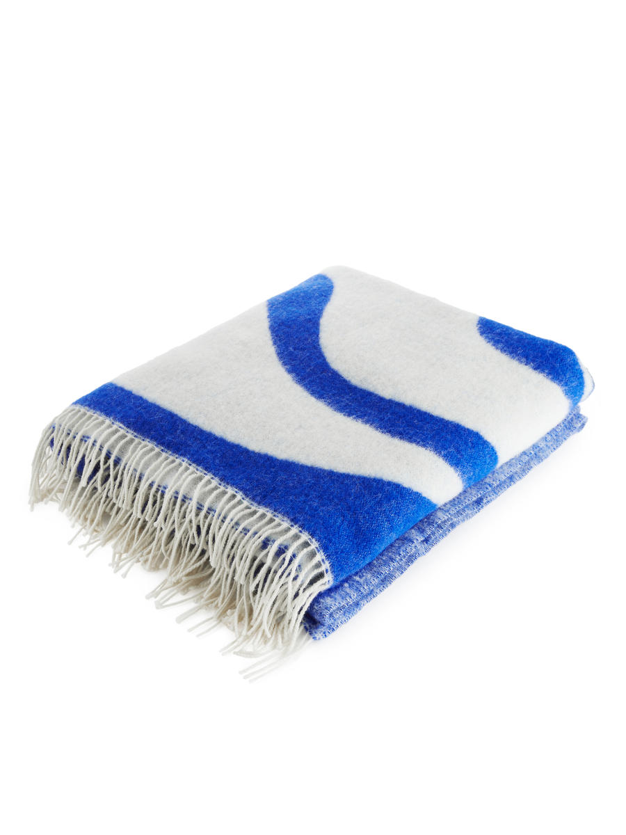 Klippan Wool Blanket - Blue/White - Homeware - 1206888004