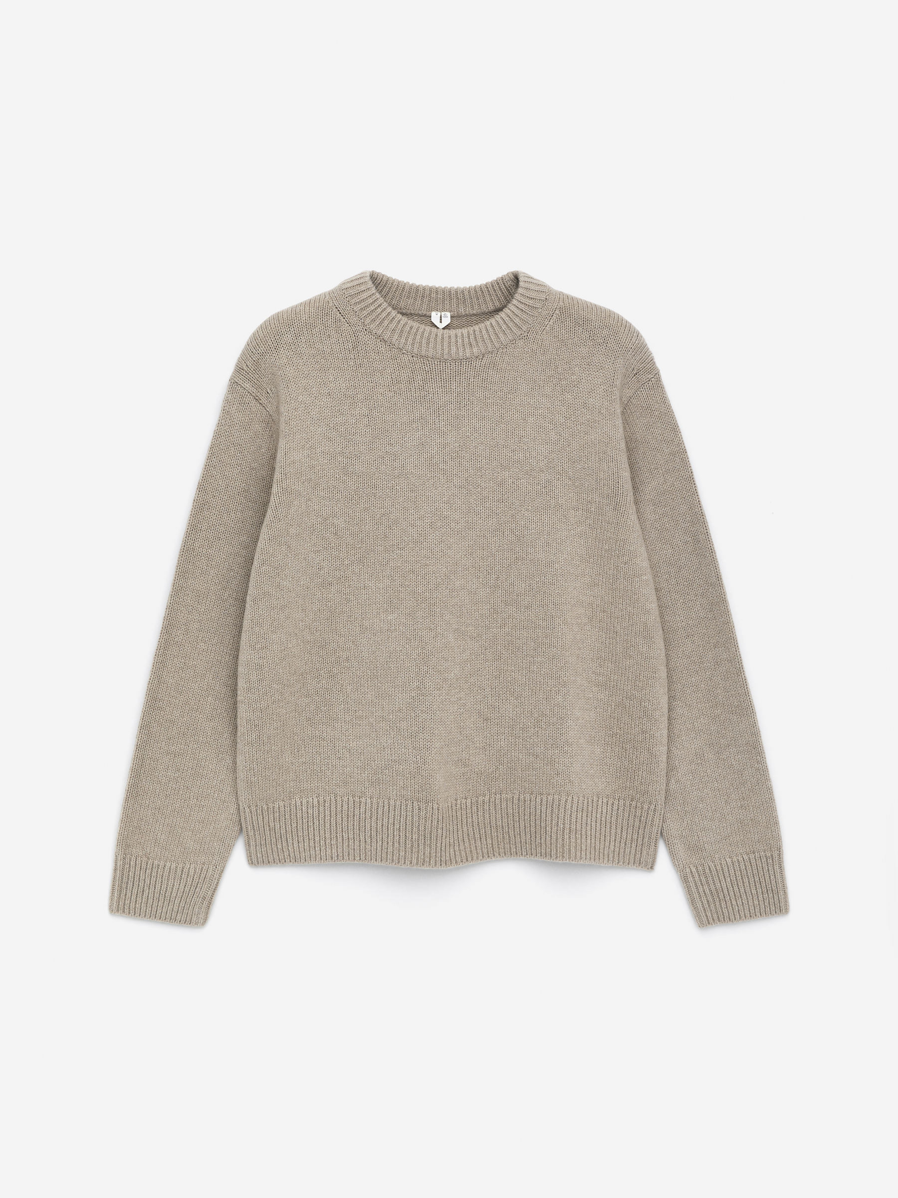 Heavy Knit Wool Jumper-#B5AFA0-15935