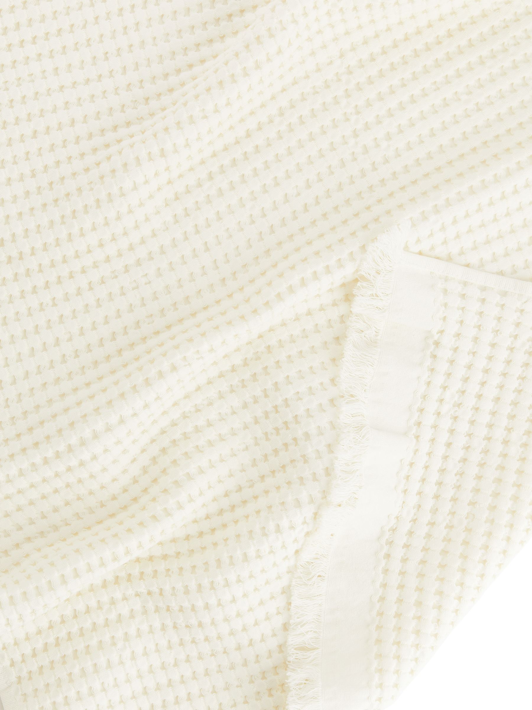 Toalla de punto gofrado con flecos 50 x 70 cm - Blanco - Homeware - StillMedia/DescriptiveDetail - 1
