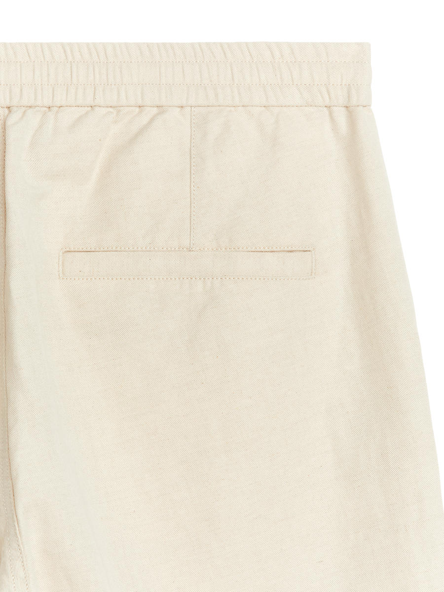 Leinenhose mit Schnürung - Hellbeige - Loose Fit - Men - 0987688002