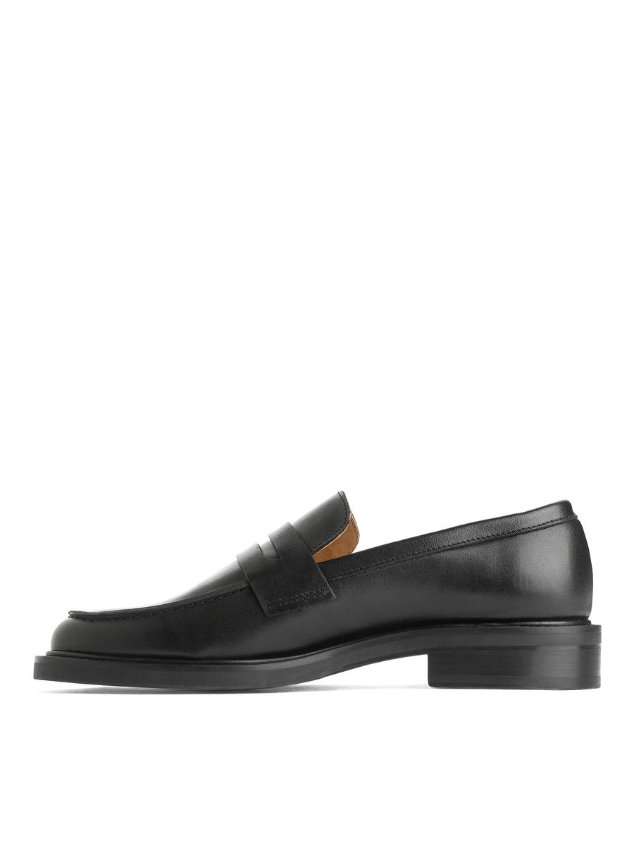 Leather Penny Loafers-#272628-13204