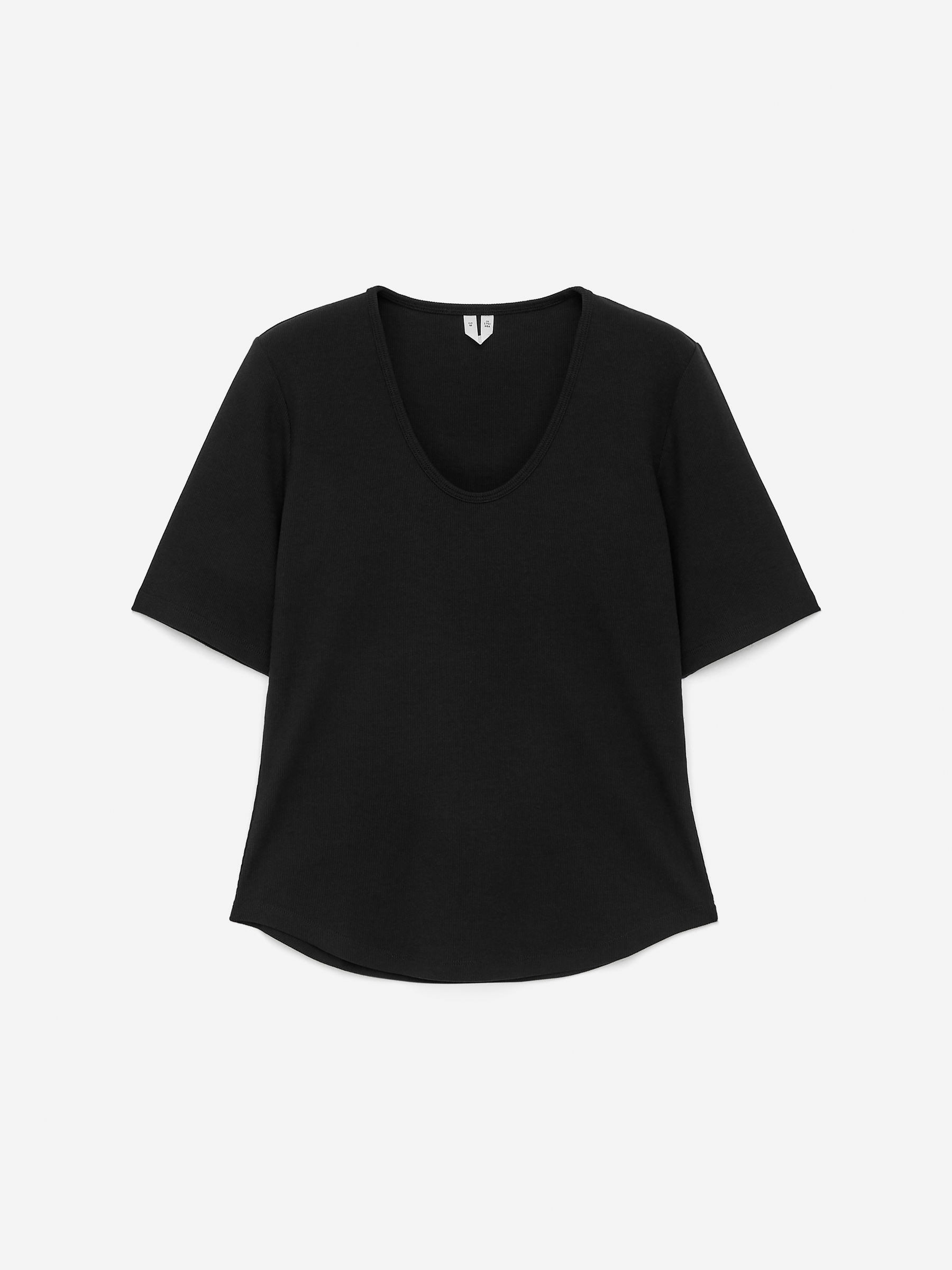 Ribbed T-Shirt-Black-15403
