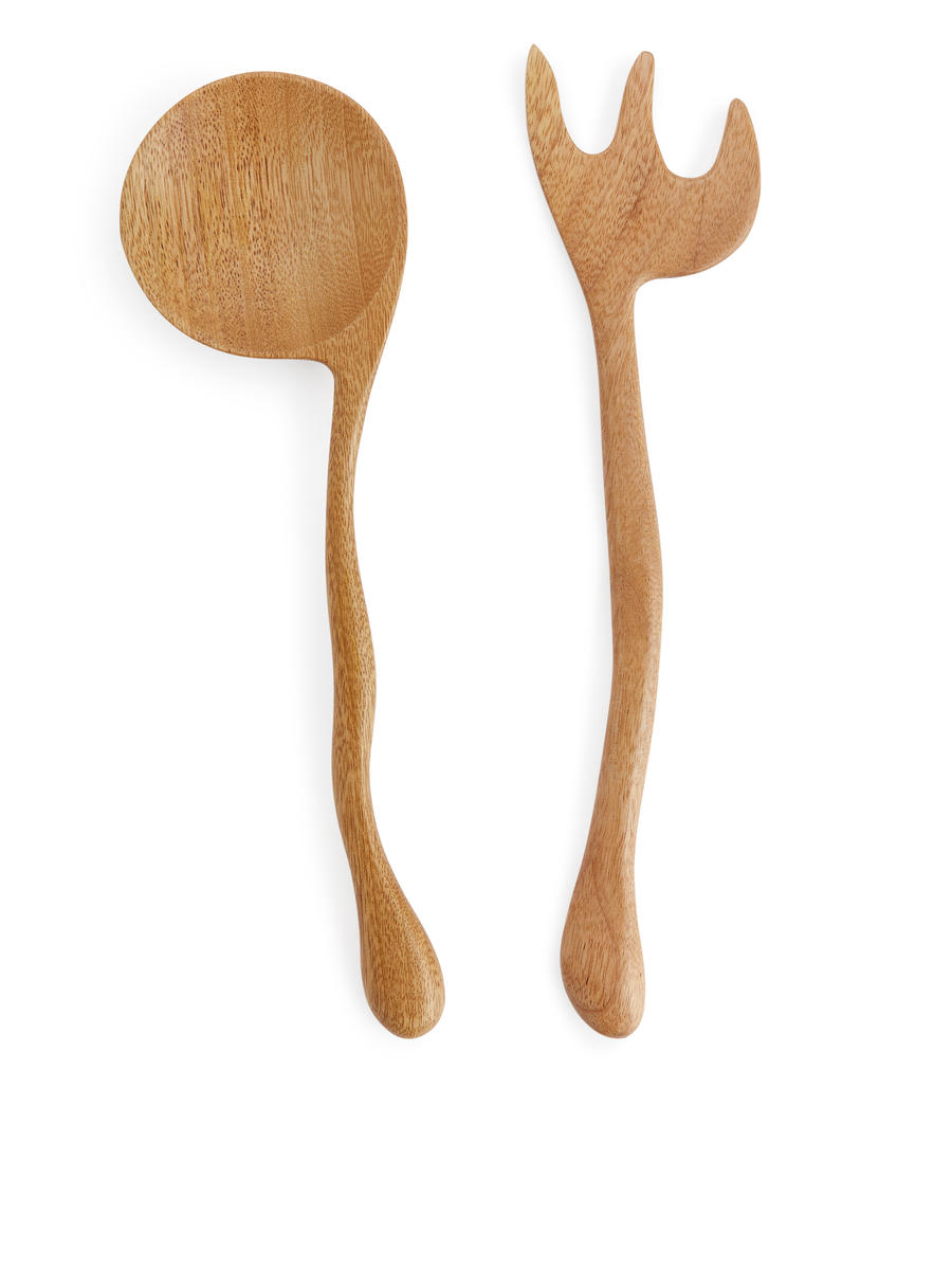 Wooden Serving Utensils - Brown - Homeware - 1224484001