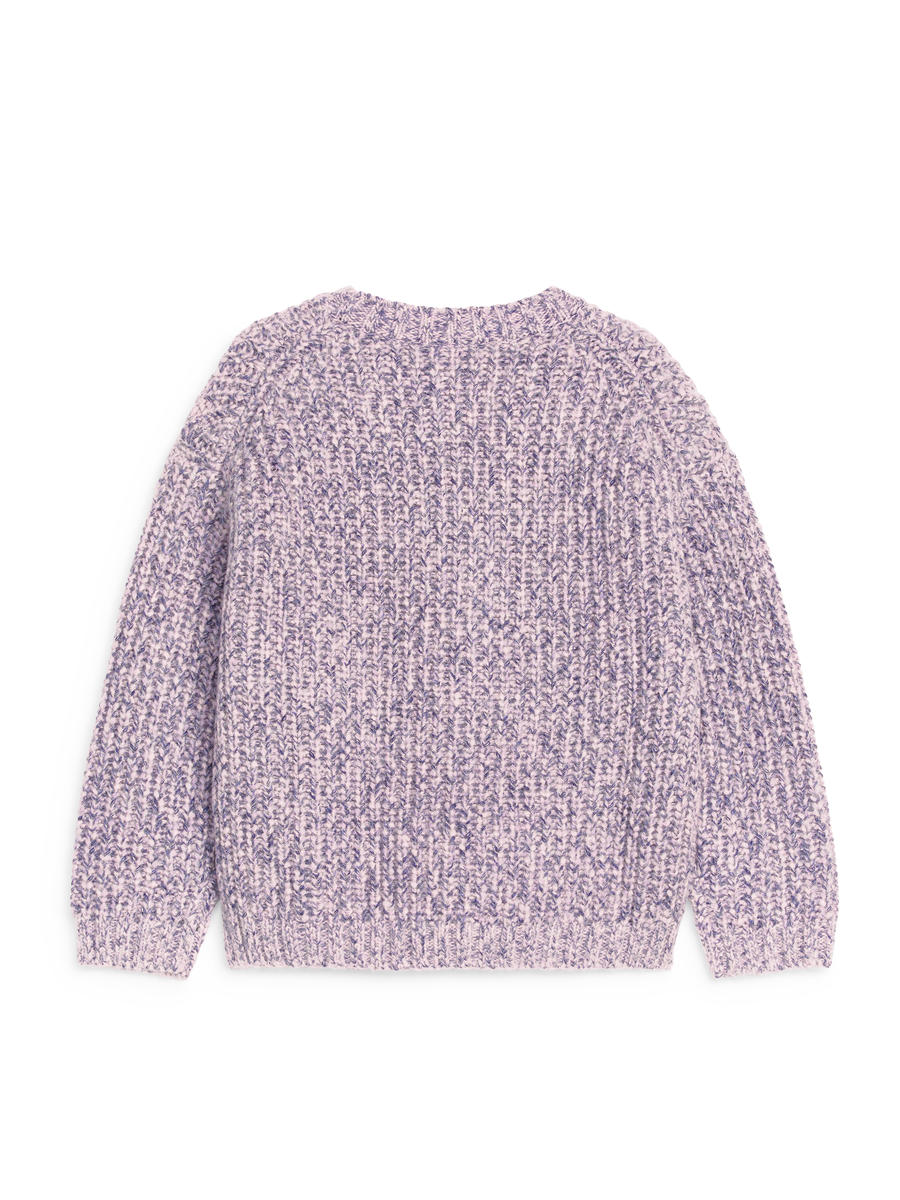 Space-Dyed Wool Jumper-#B4A0C9-12177