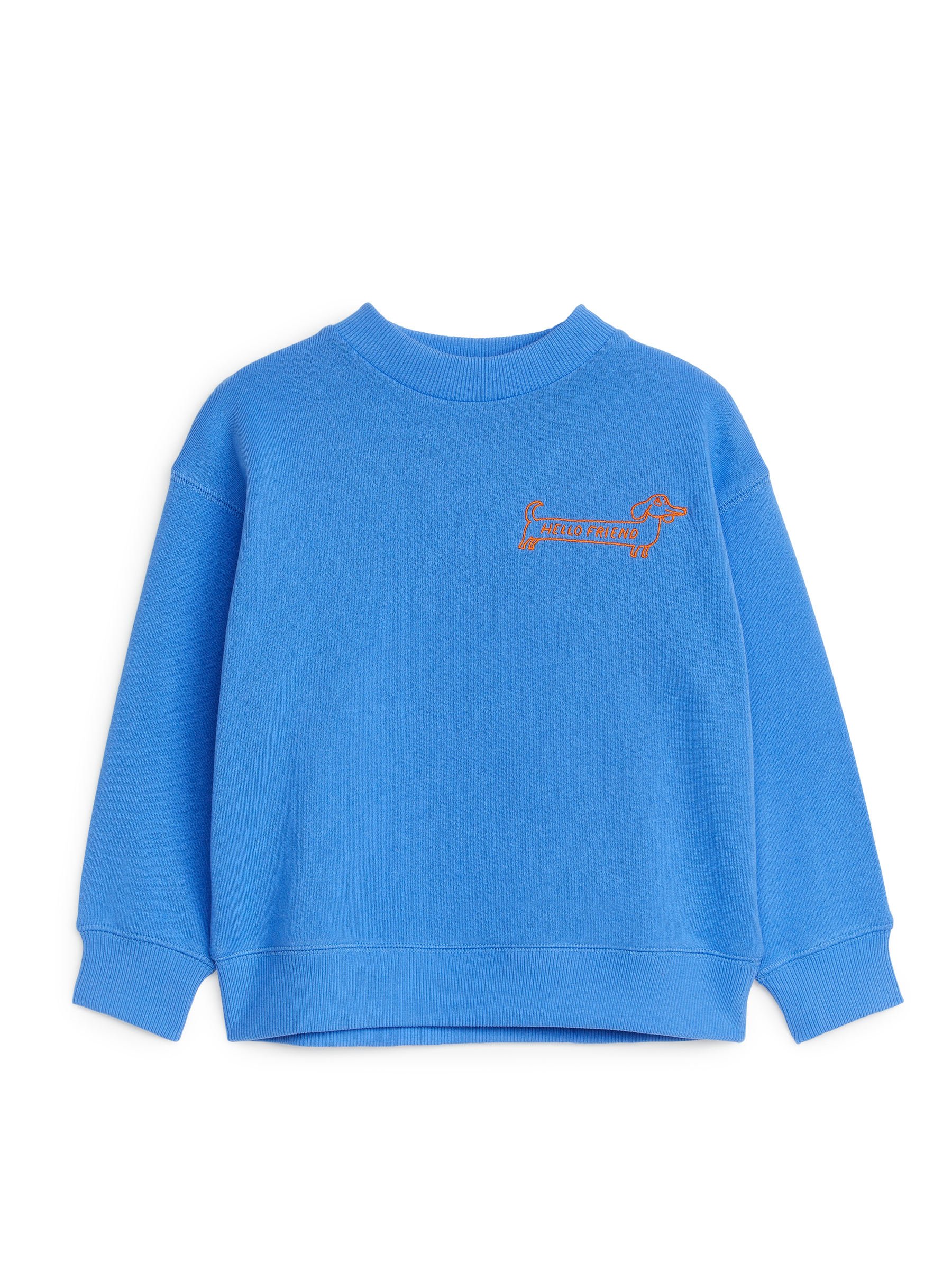 Embroidered Sweatshirt-#657CBE-4564