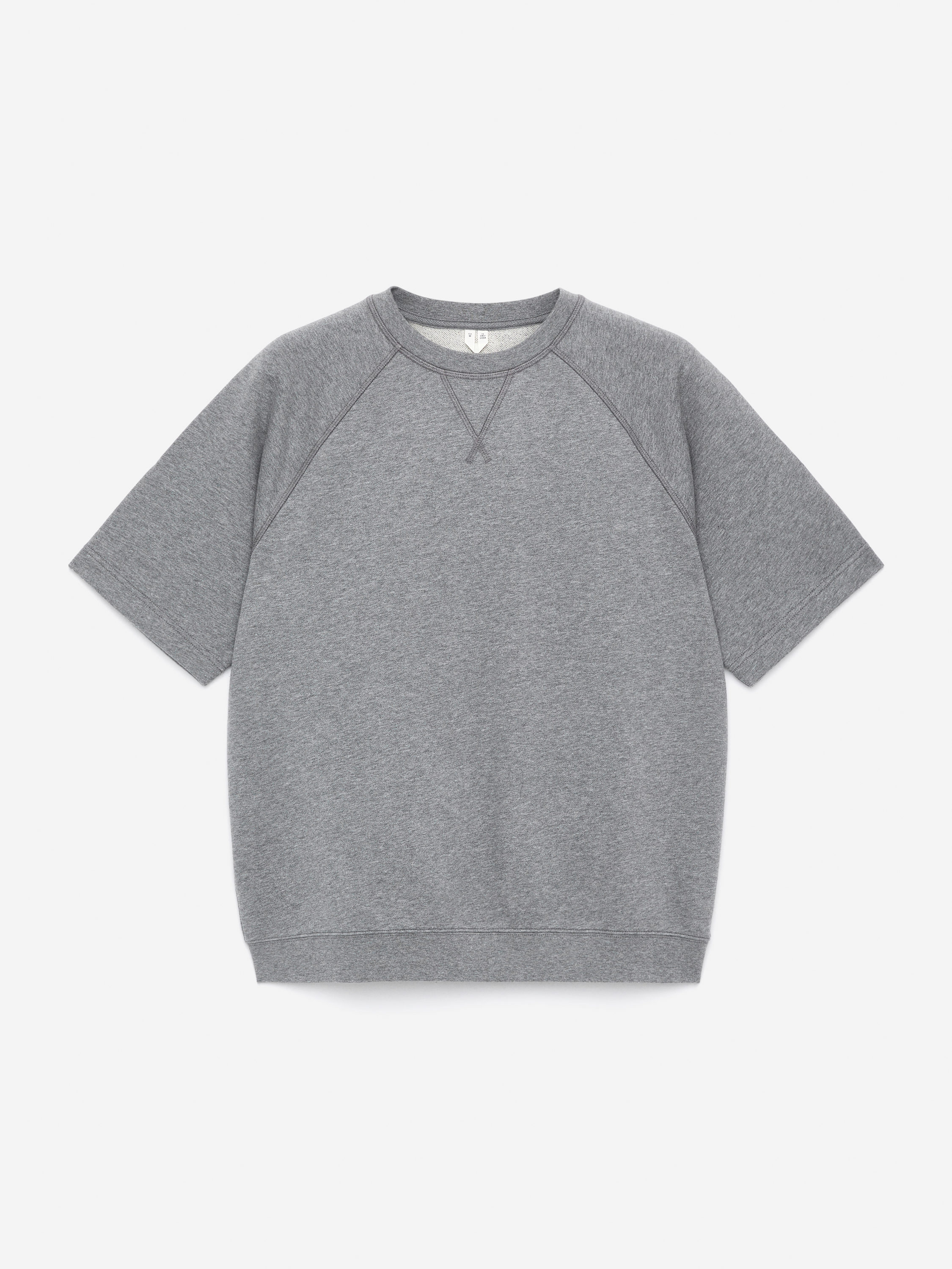 【TEKET】OPPOSITE SHORT SLEEVE SWEATSHIRT / MELANGE GRAY Opposite Short Sleeve Sweatshirt Melange Gray - teket