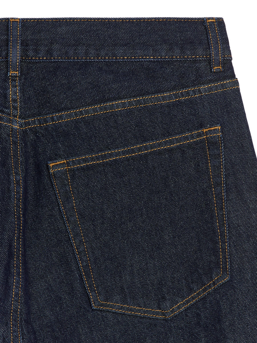 OCEAN Loose Straight Jeans-#3C404C-12001