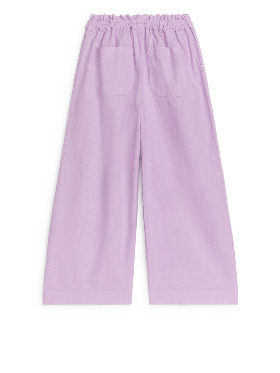 Relaxed Linen Trousers-#B196C8-8010