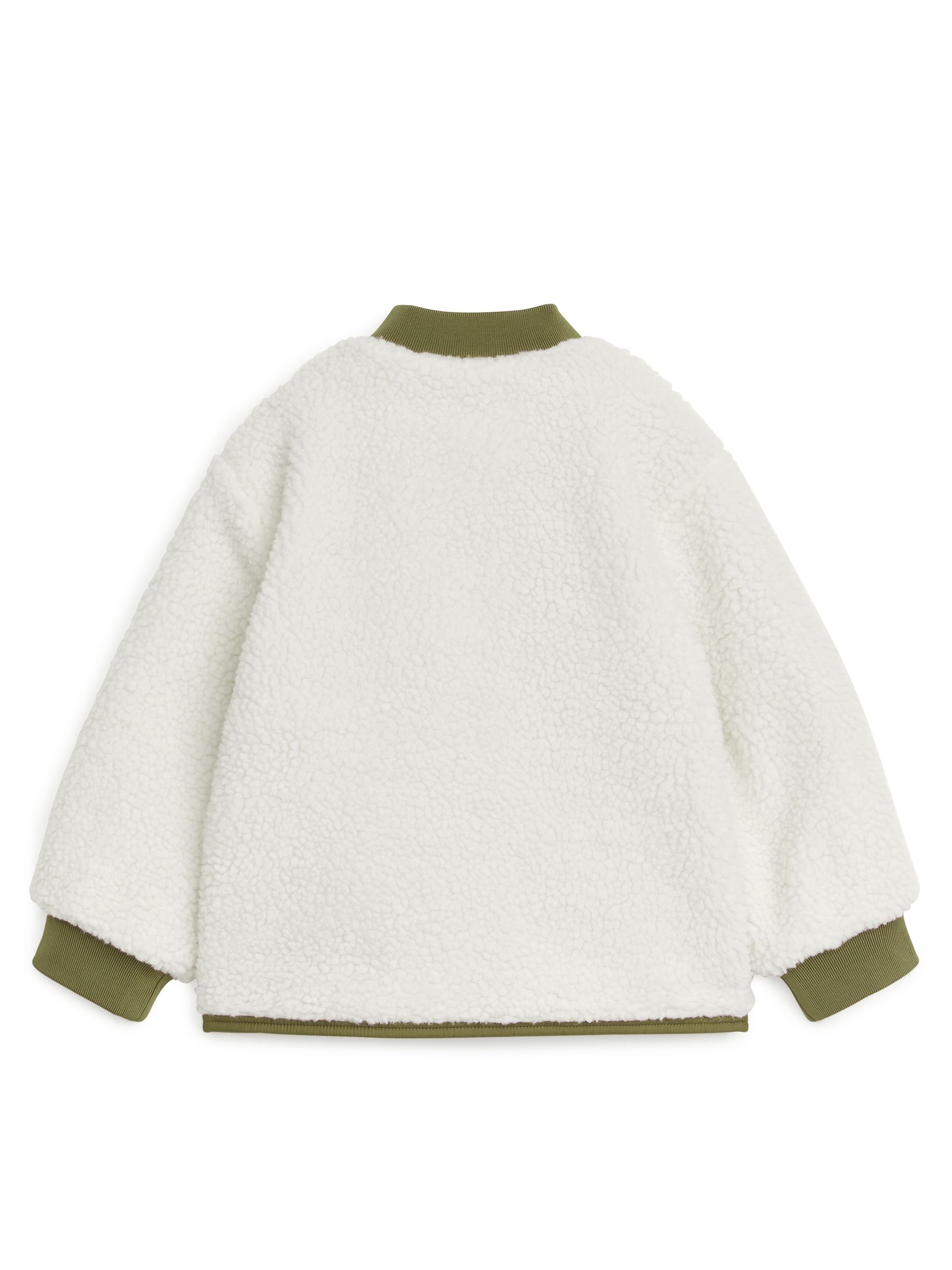 Reversible Quilt Pile Jacket - Green/White - Children - StillMedia/DescriptiveDetail - 1