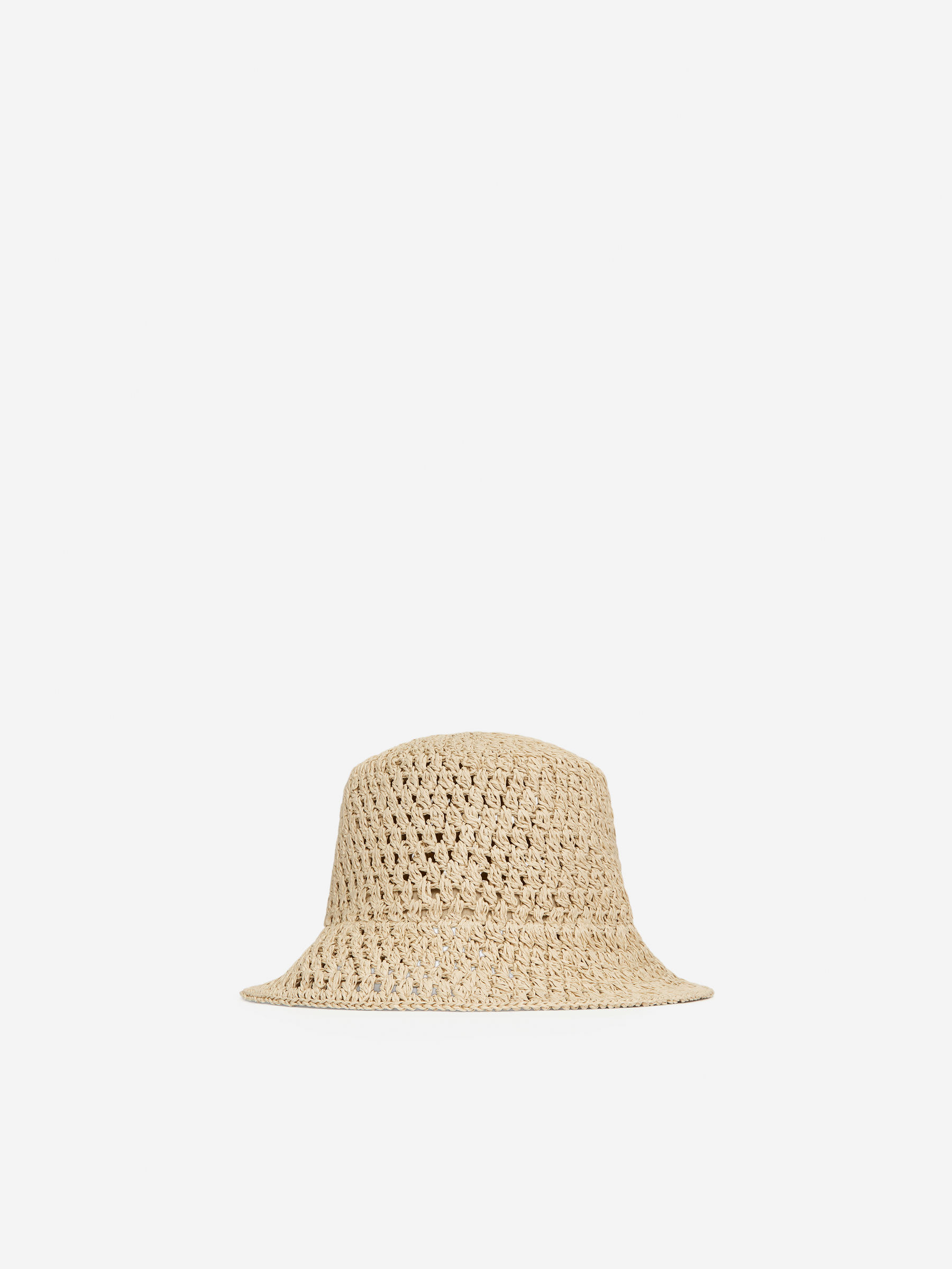 Straw Bucket Hat-#D0C2AA-15351