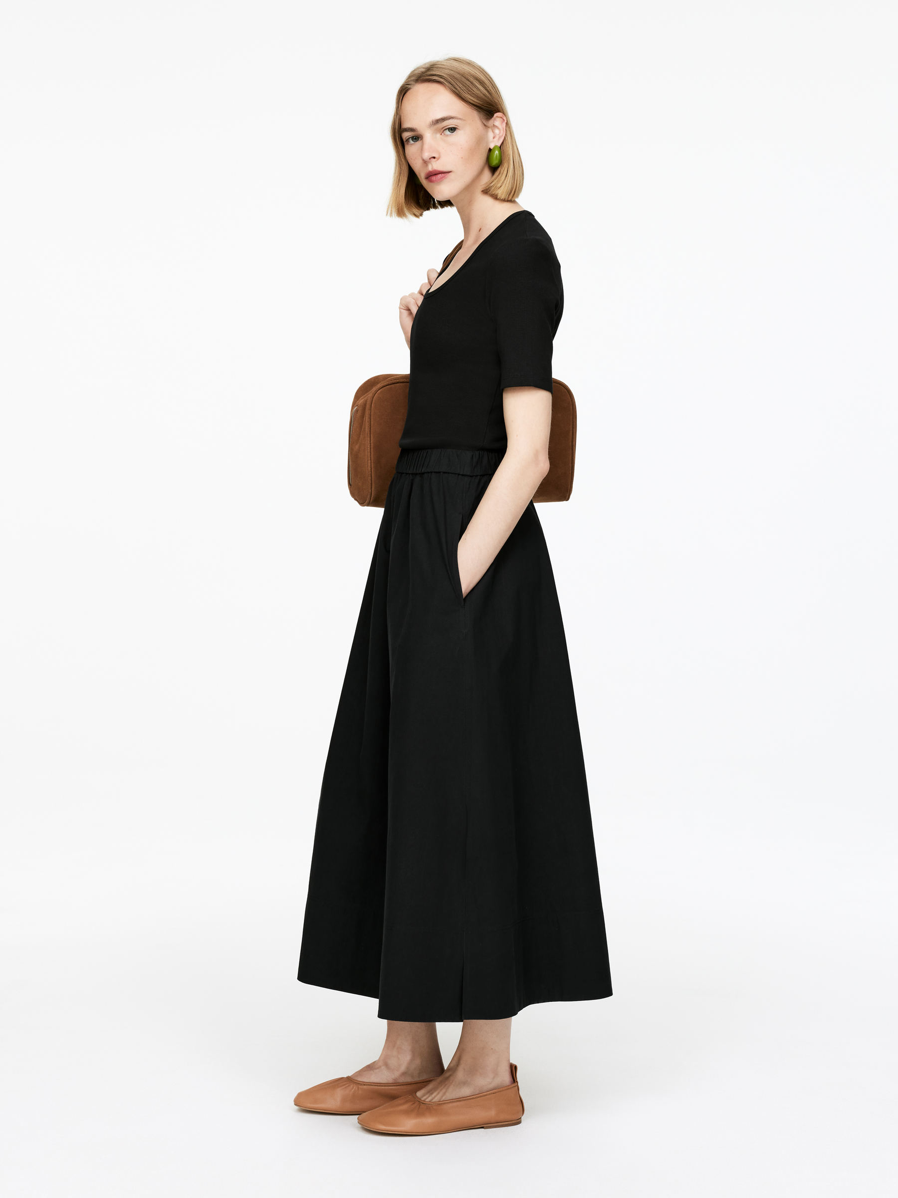A-Line Cotton Skirt - Black - Regular fit - Children - StillMedia/Lookbook - 4