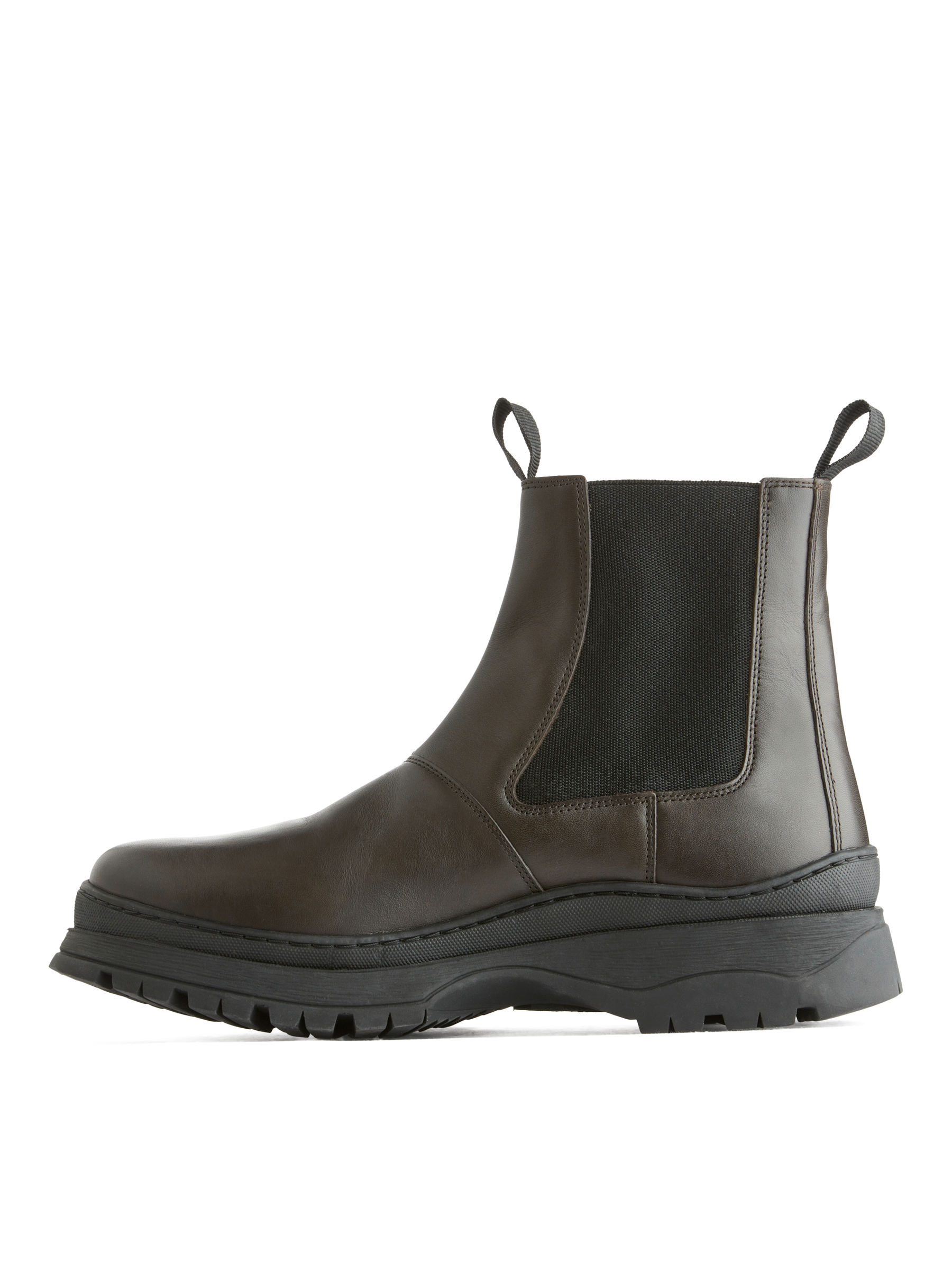 Chunky-Sole Leather Boots - Dark Brown - Men - StillMedia/DescriptiveStillLife - 6