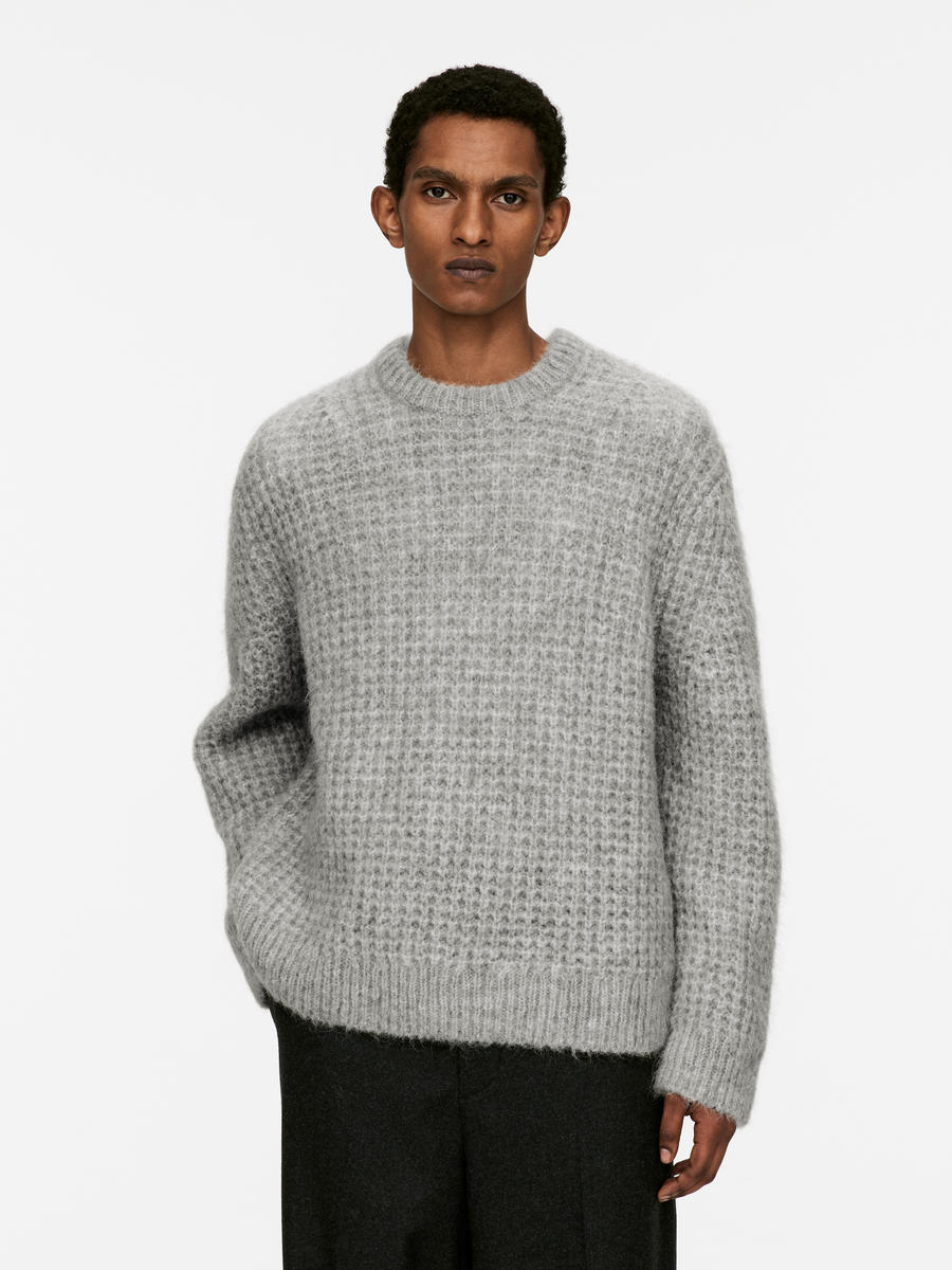 Wool-Alpaca Jumper-#B2B1B5-13783