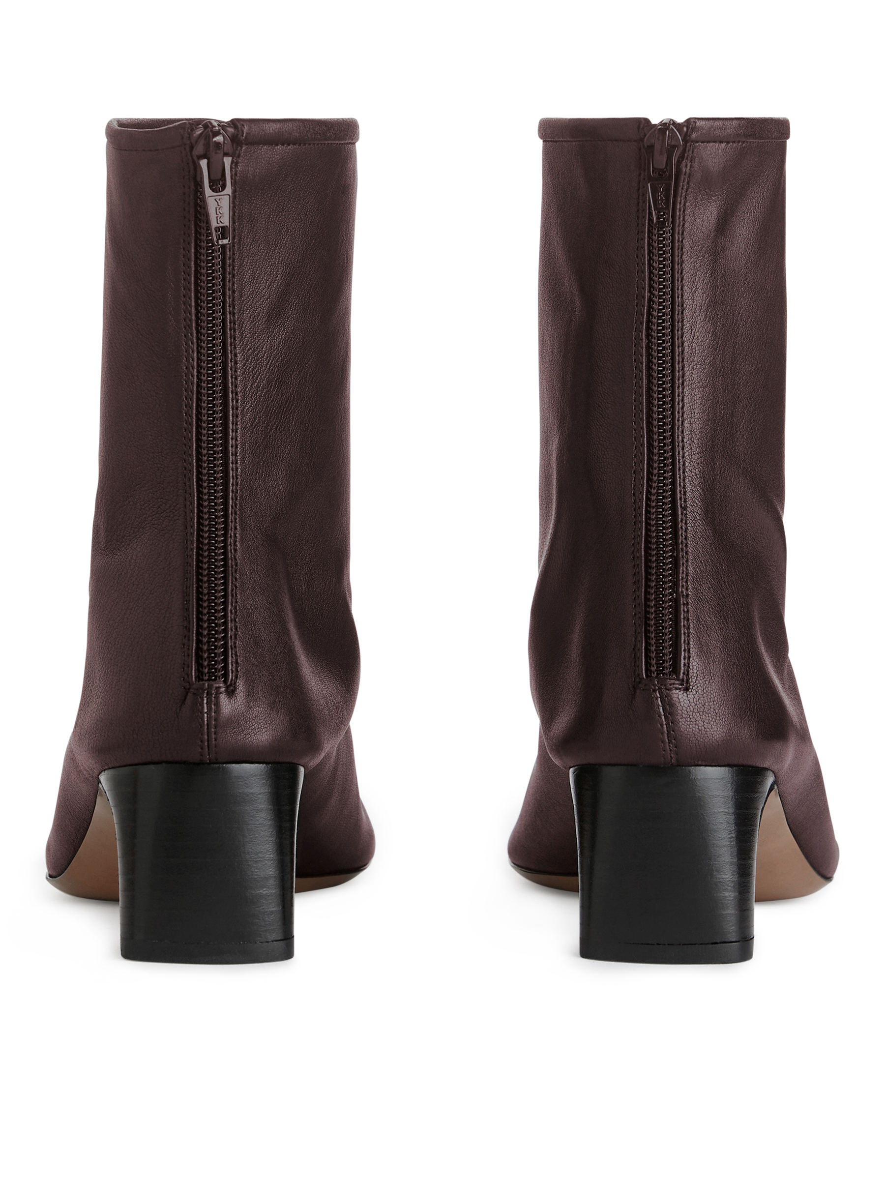 Obcisłe buty za kostkę z elastycznej skóry - Ciemnoczerwony - Women - StillMedia/DescriptiveStillLife - 1