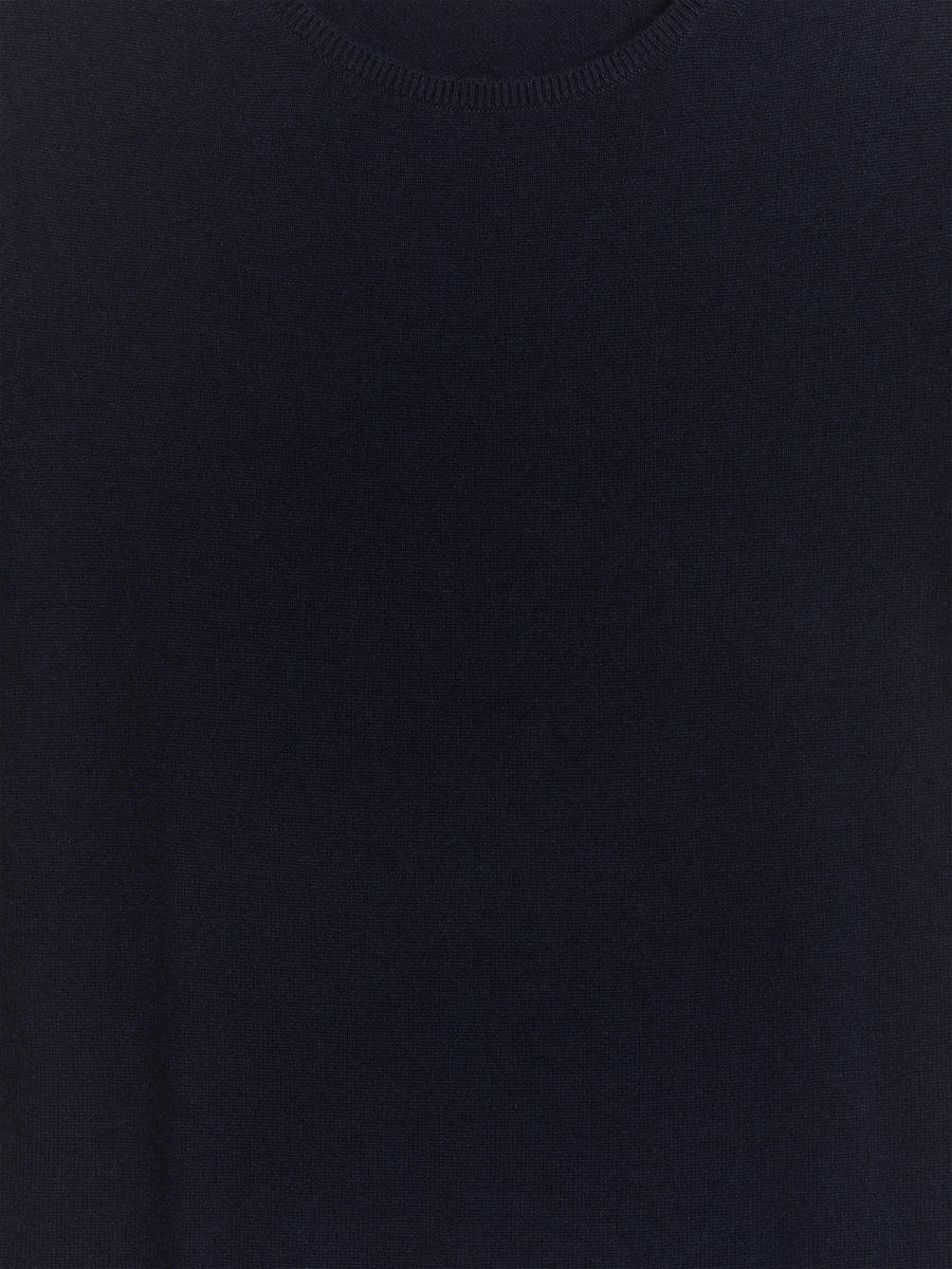 Cashmere T-Shirt - Dark Blue - Slim fit - Women - 1228728002