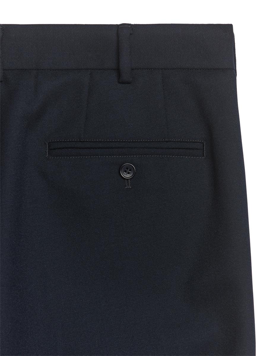 Tailored Wide-Fit Trousers - Dark Blue - Loose fit - Men - 1096806001