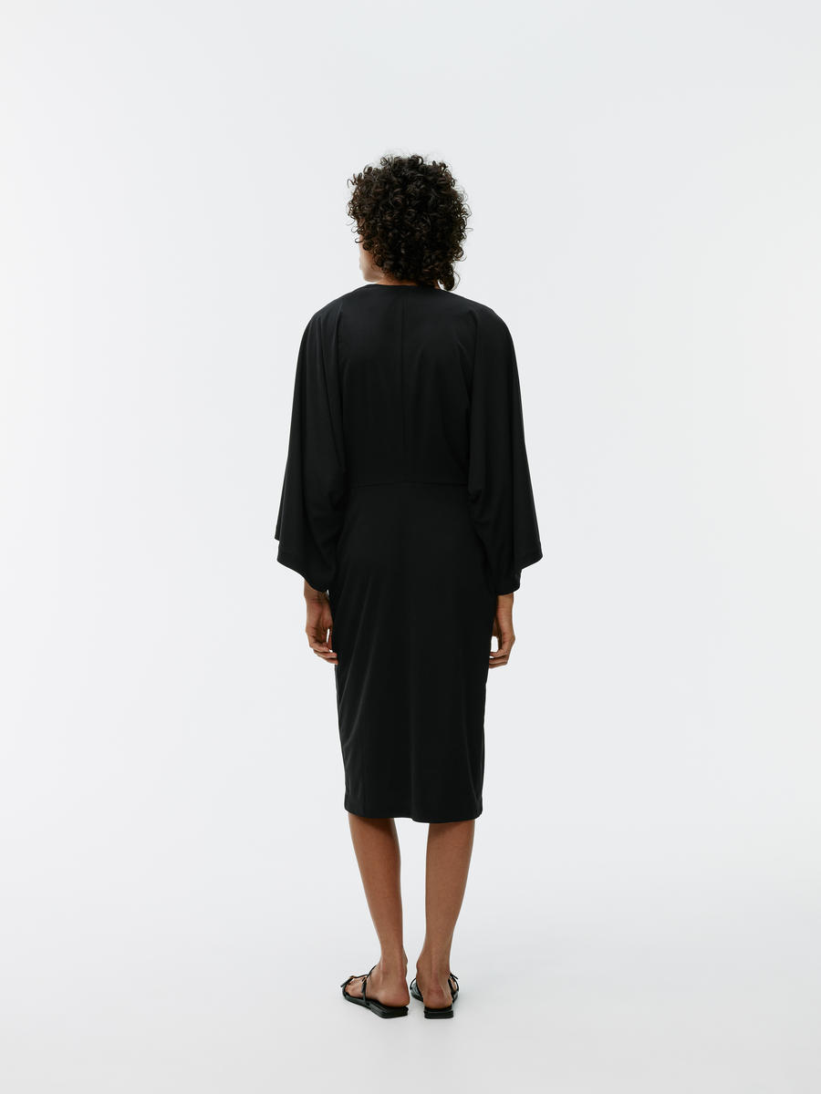 Boat-Neck Midi Dress - Black - Regular fit - Women - 1244309001